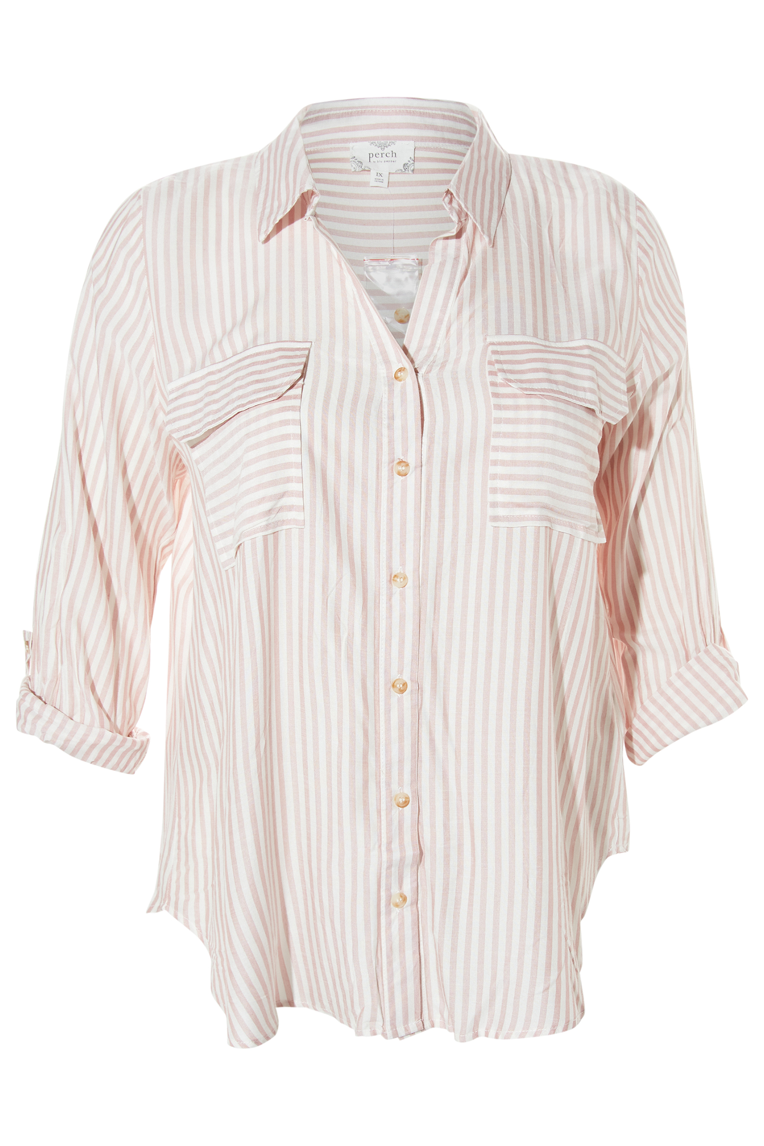 Striped Button Up Top