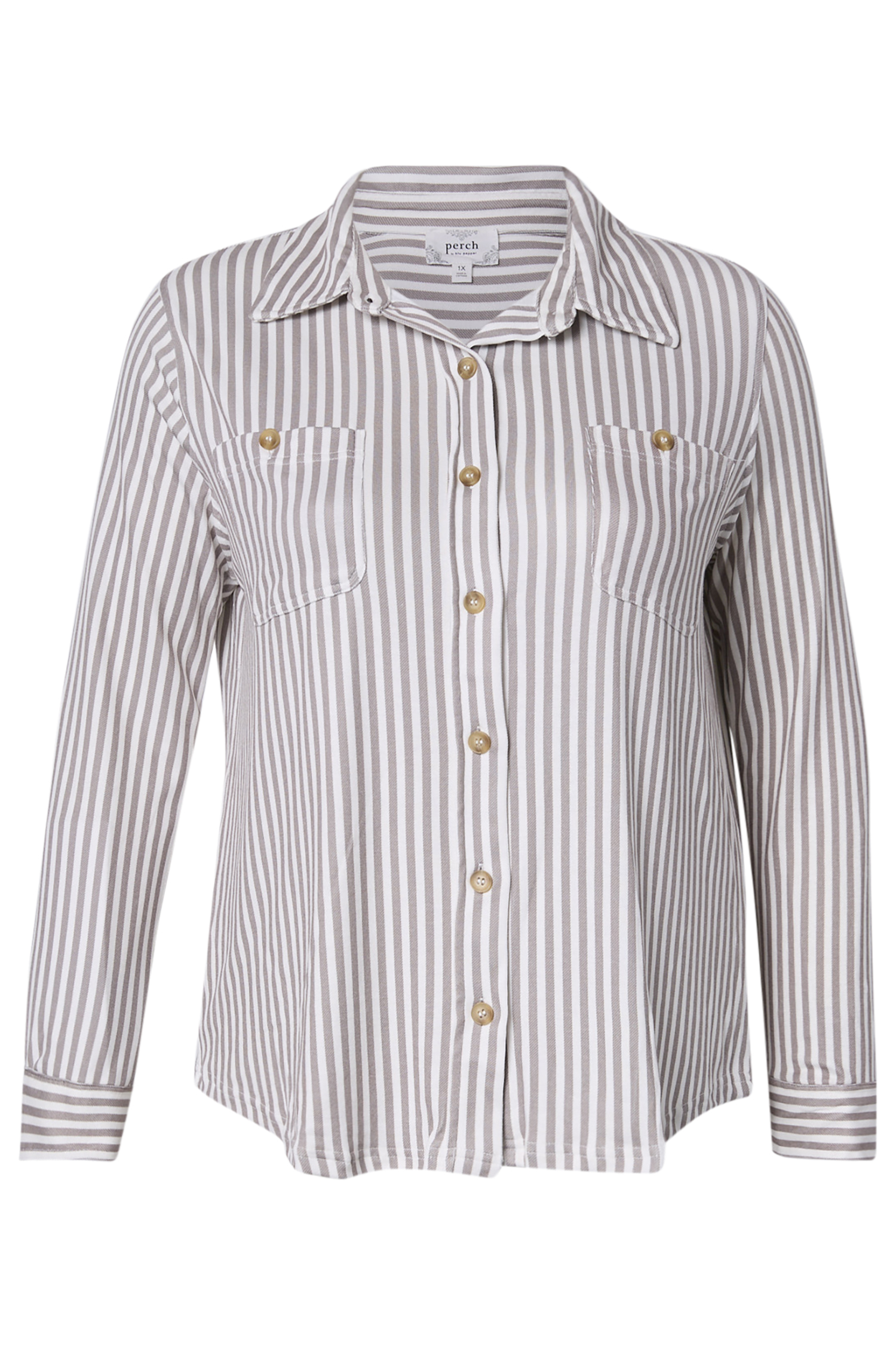 Striped Button Front Shirt