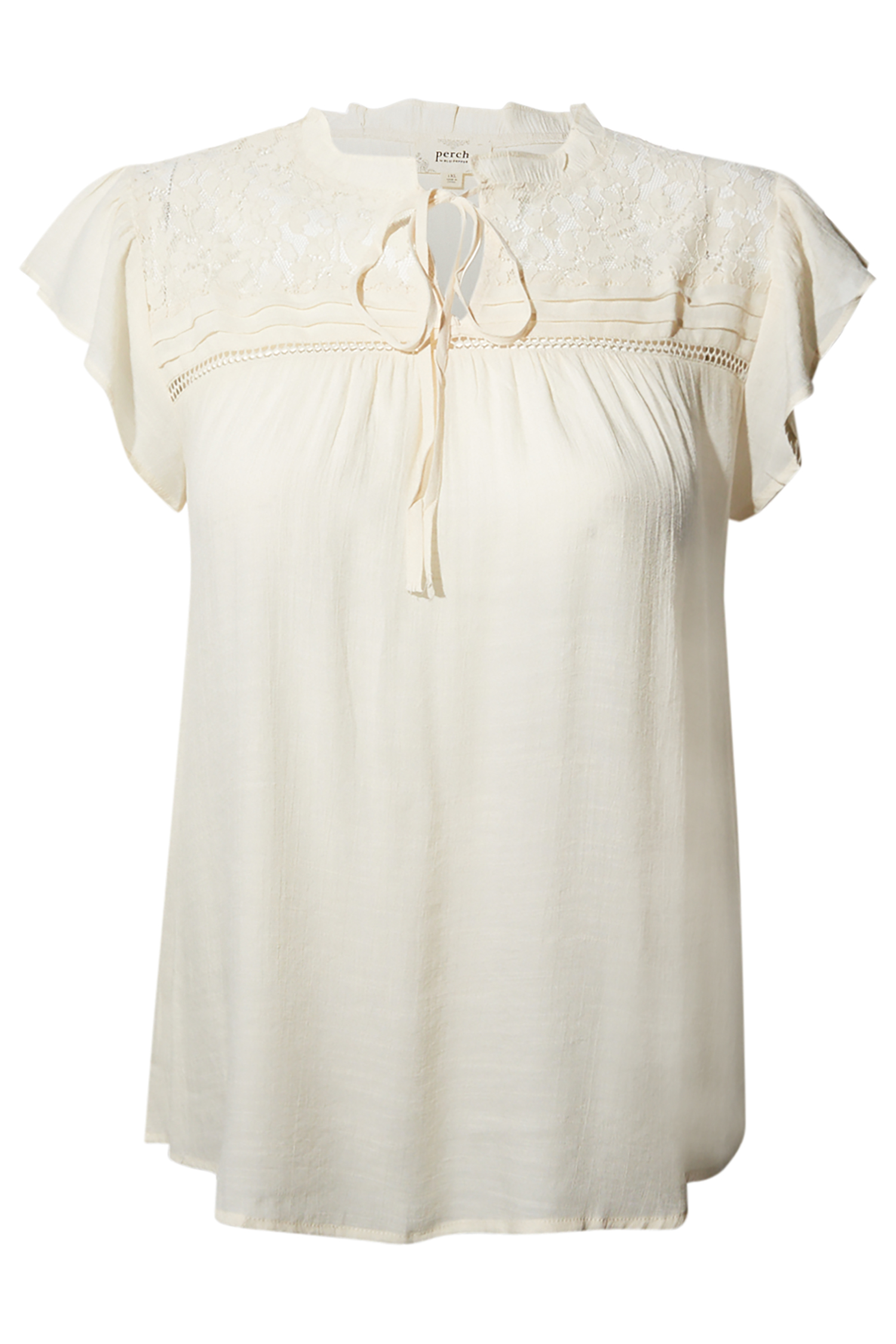 Split Neck Lace Top