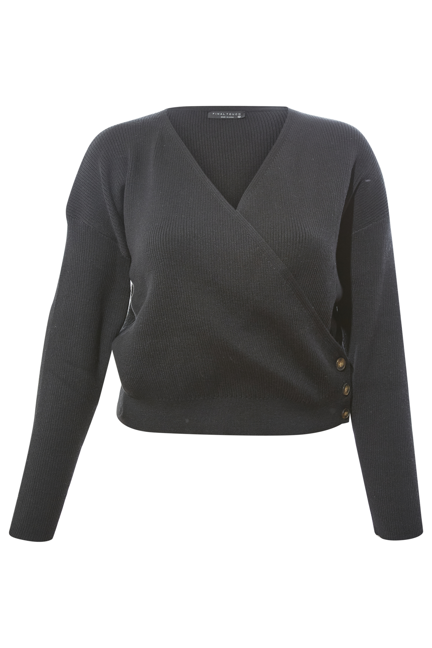 V-Neck Surplice Sweater