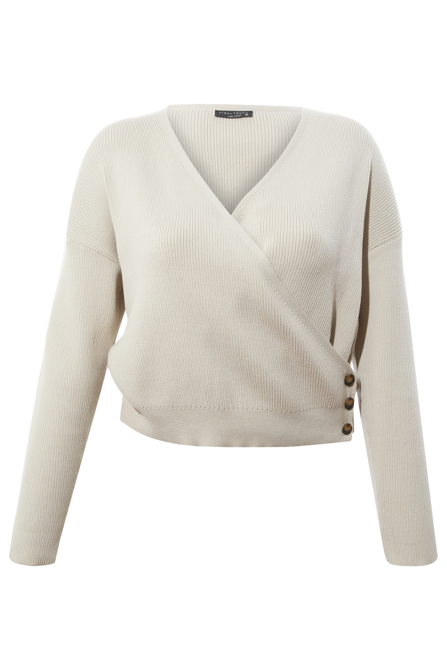 V-Neck Surplice Sweater