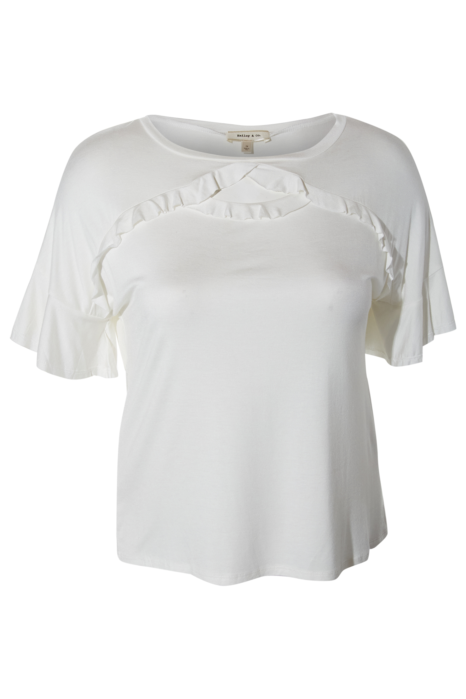 Round Neck Ruffle Top