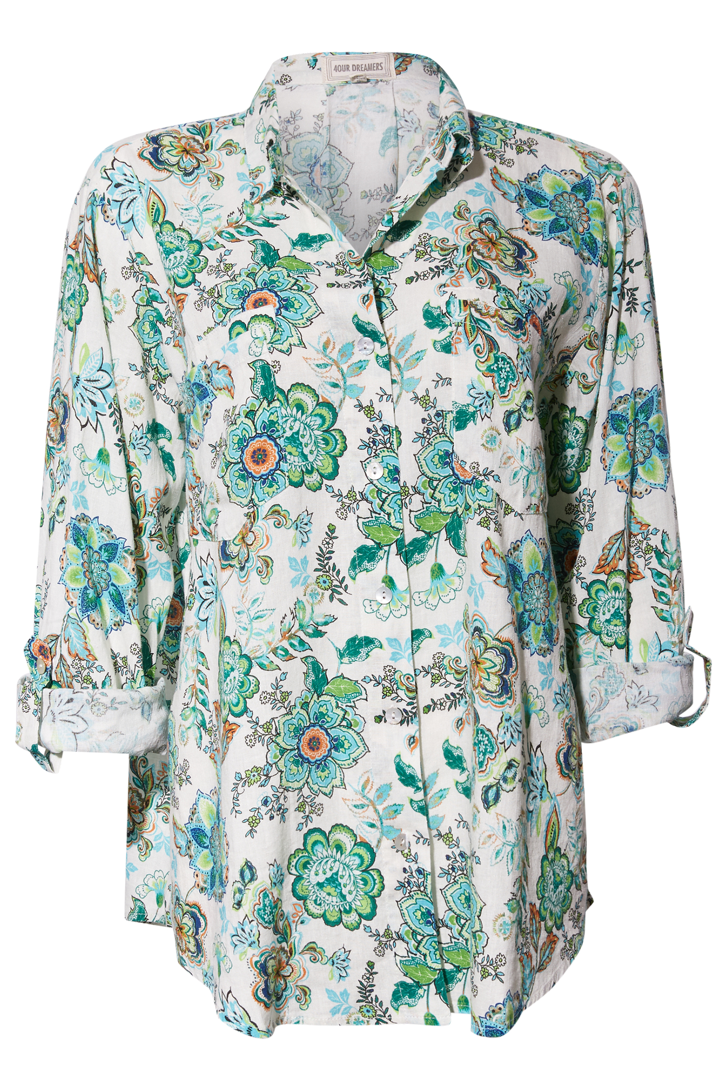 Printed Button Front Shirt