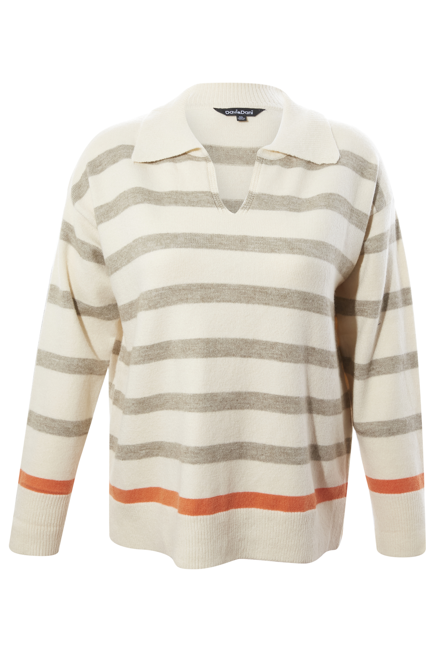 Stripe Long Sleeve Sweater Top