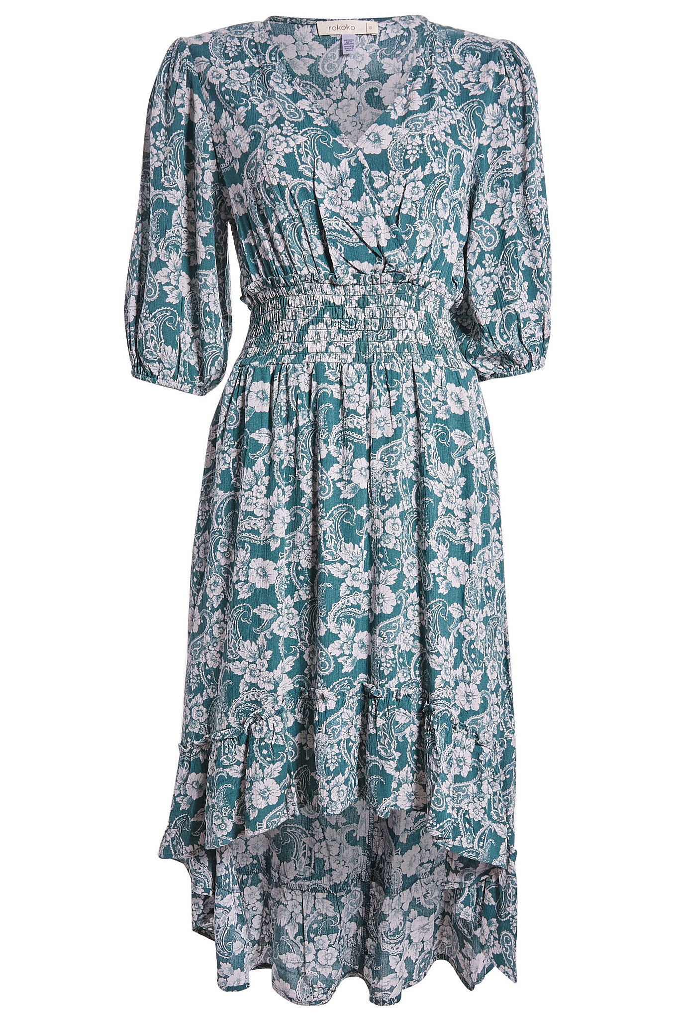 Floral Smocked Waist Dress