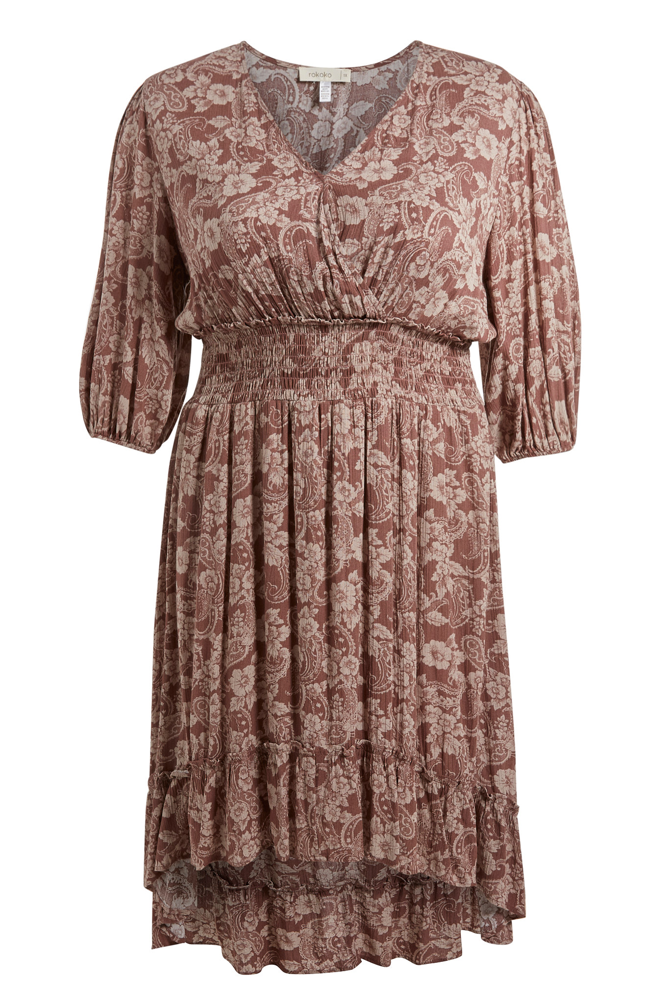Floral Smocked Waist Dress