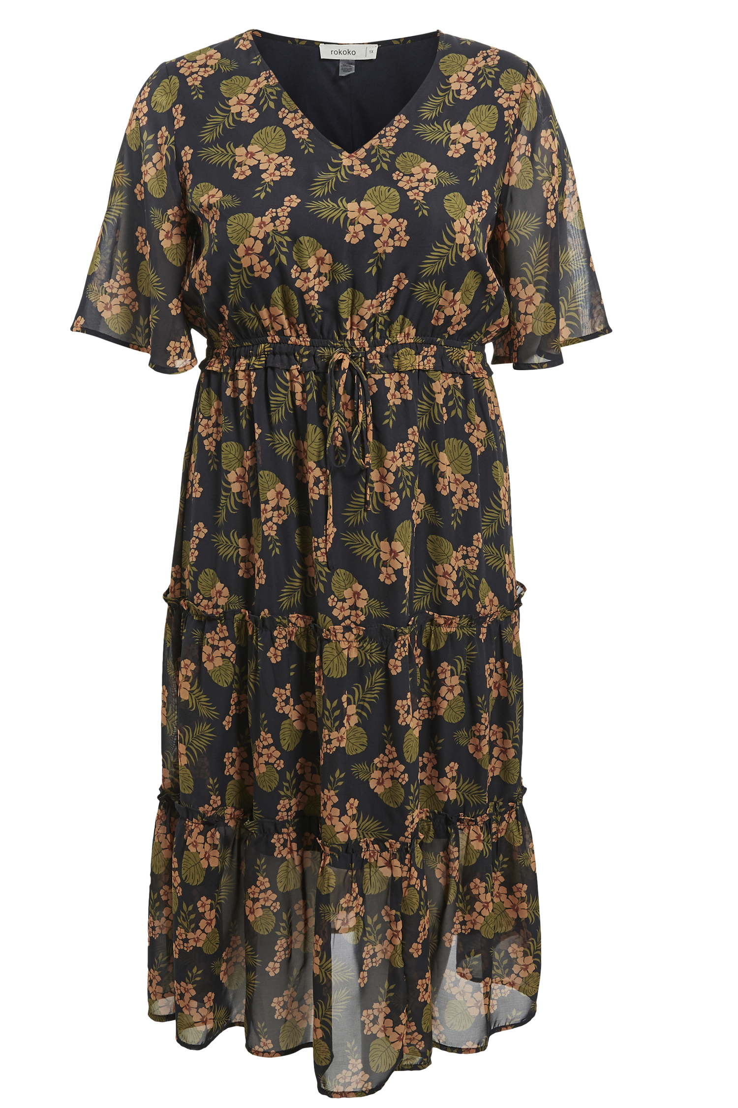 Printed Midi Dress