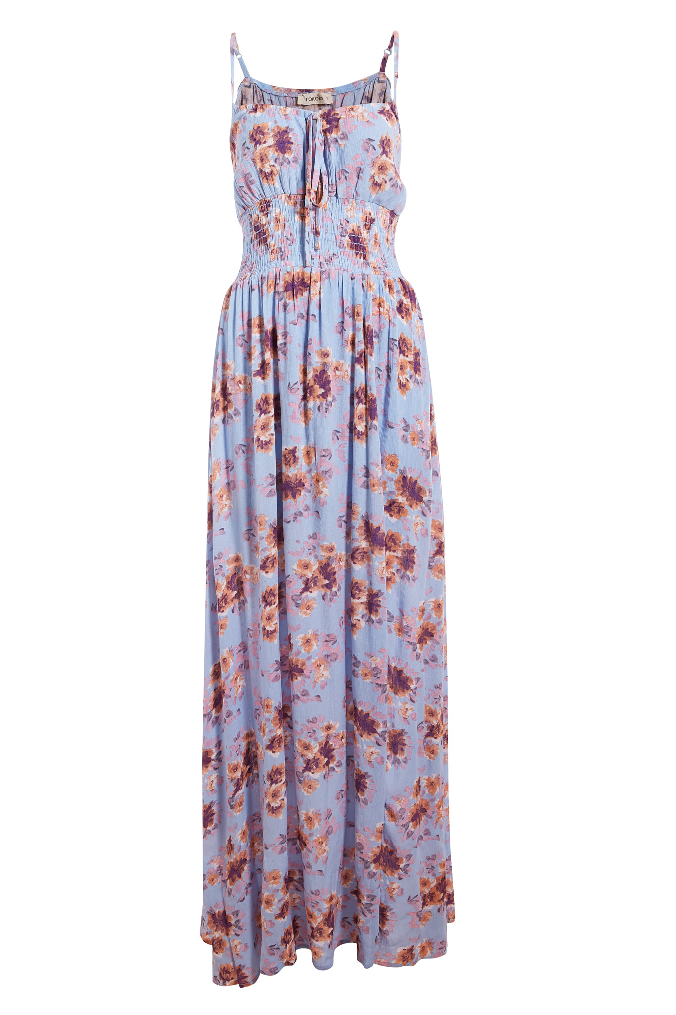 Floral Maxi Dress with Slit Opening