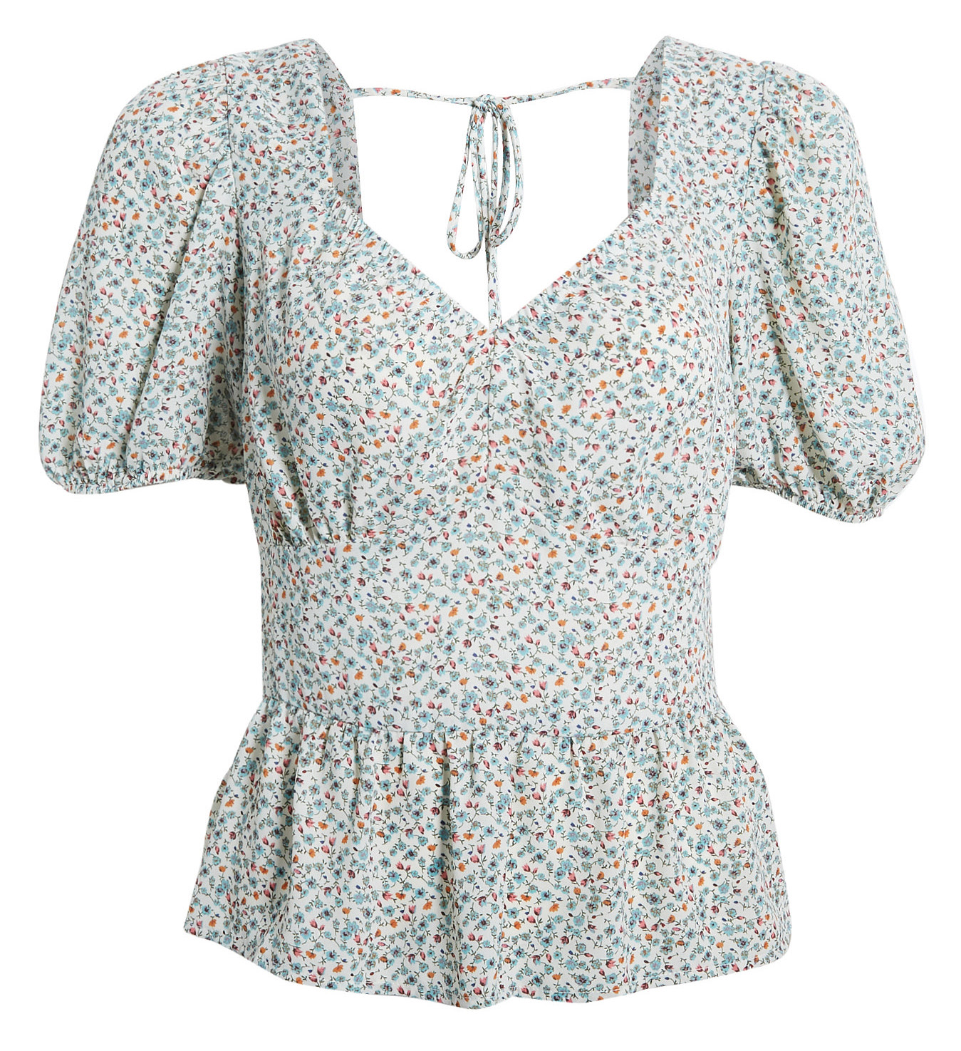 Puff Sleeve Floral Top