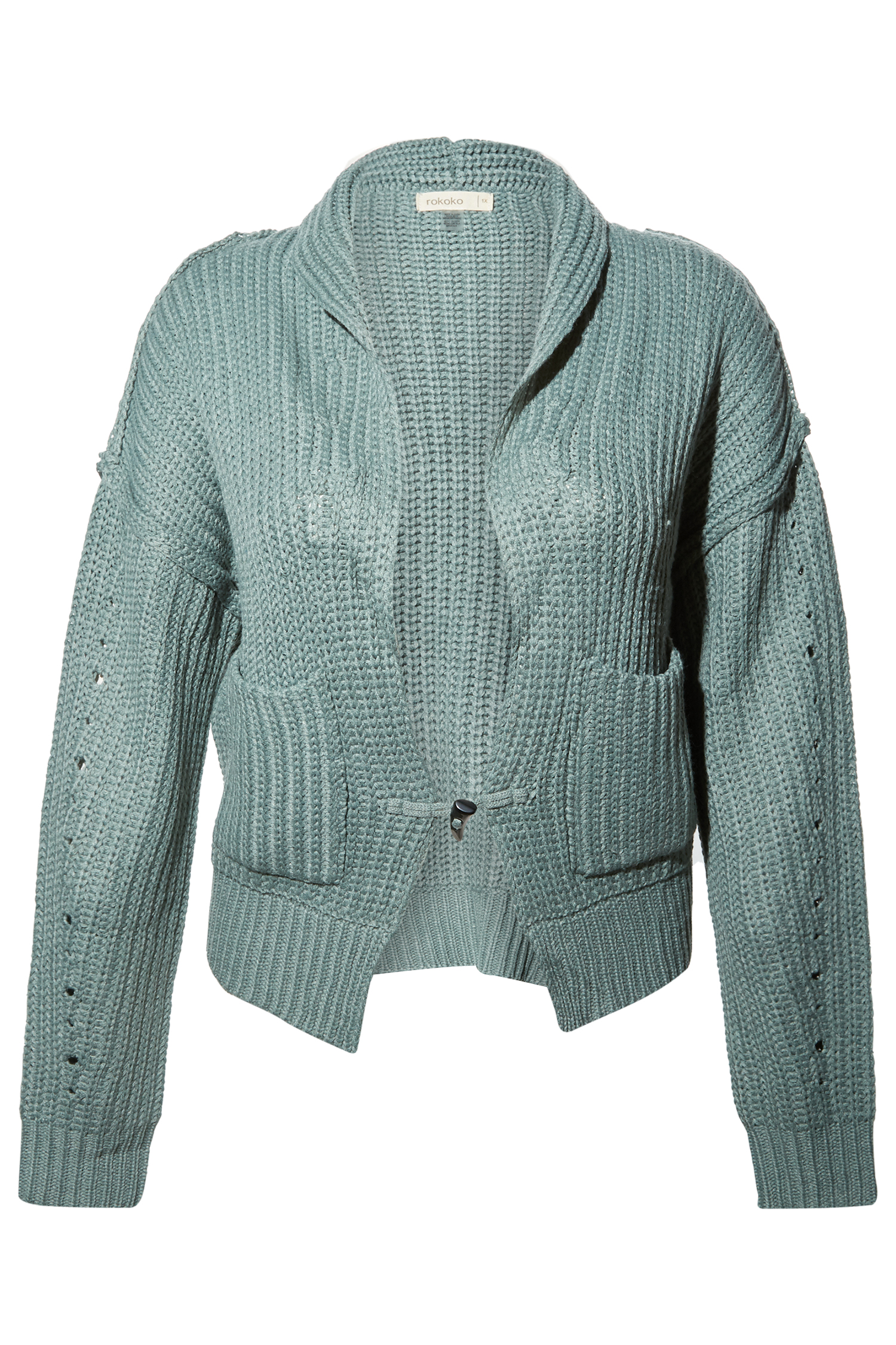 Cardigan with Single Toggle Button