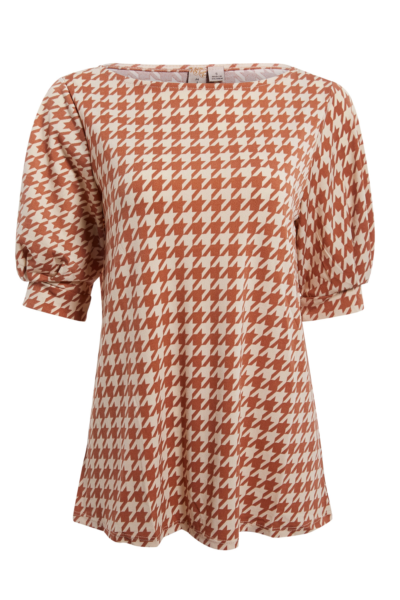Puff Sleeve Printed Top