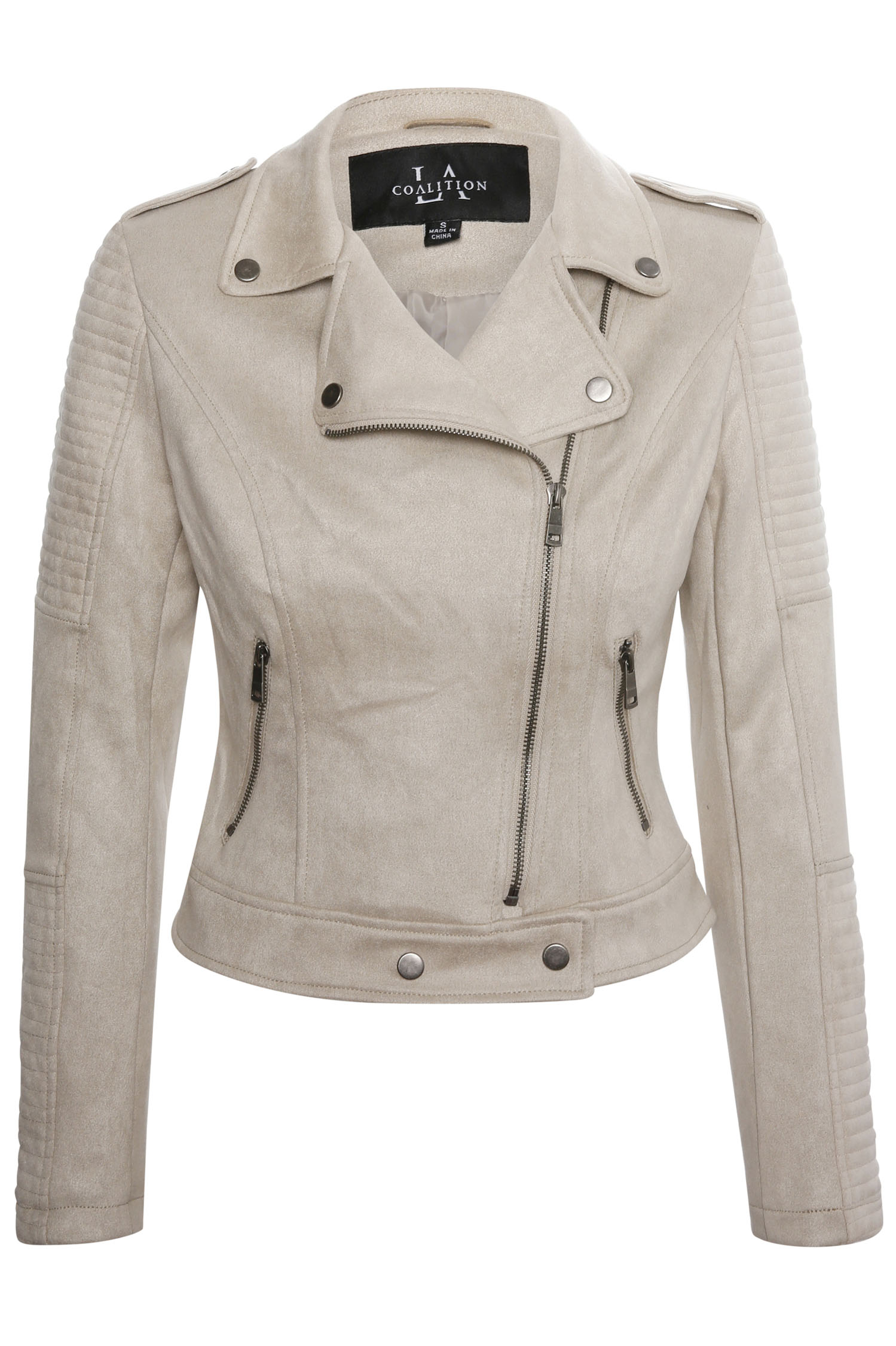 Vegan Suede Moto Jacket