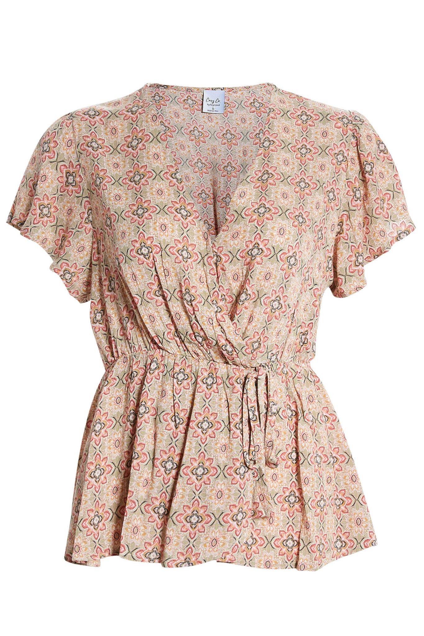 Side Tie Floral Top