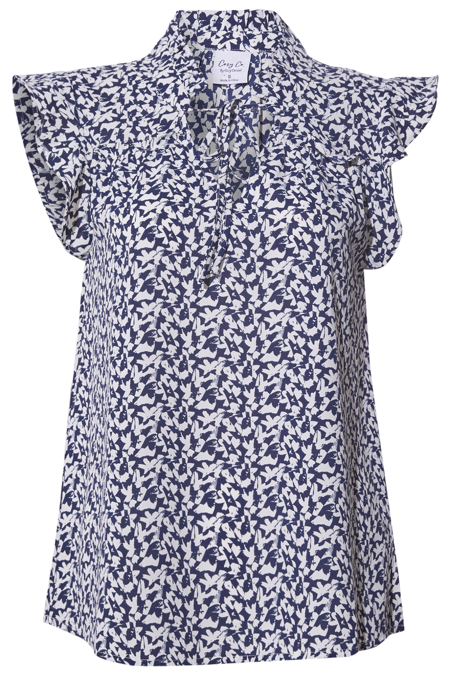 Floral Split Neck Top