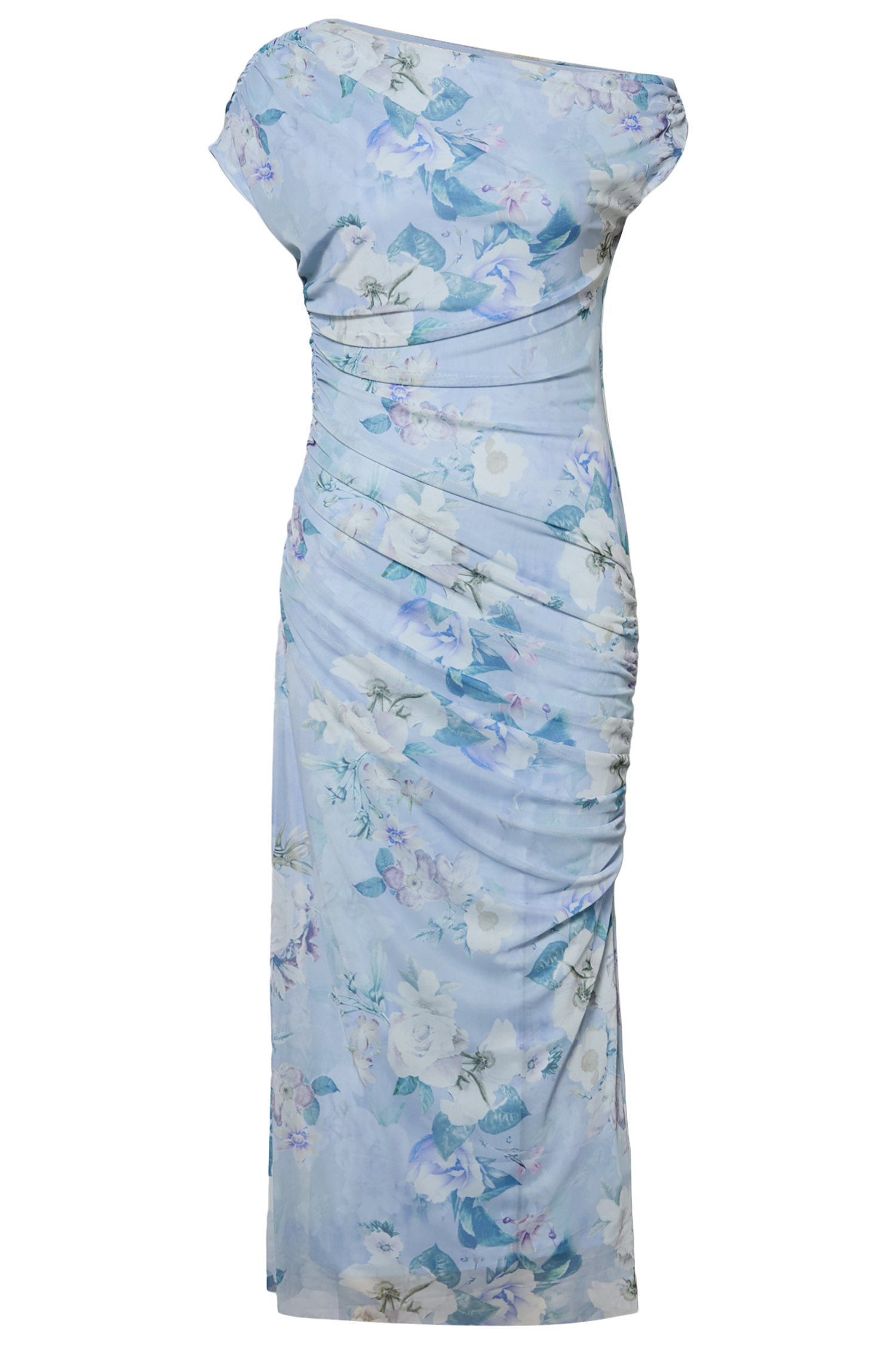 Floral Ruched Maxi Dress