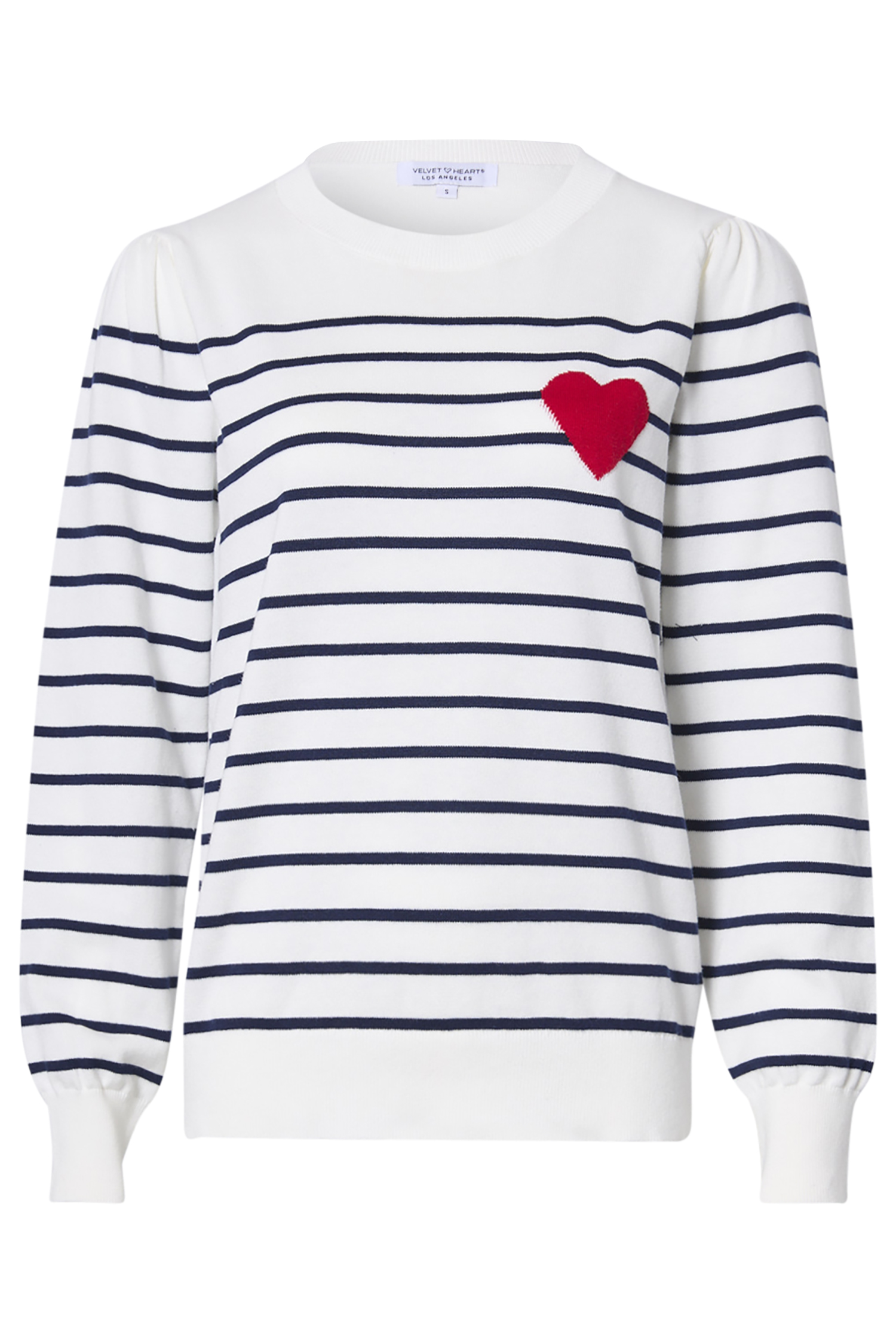 Velvet Heart Striped Heart Sweater
