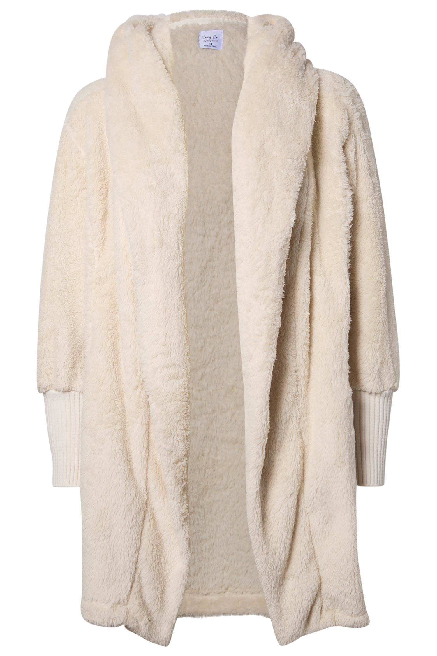 Brushed Sherpa Hooded Cardigan