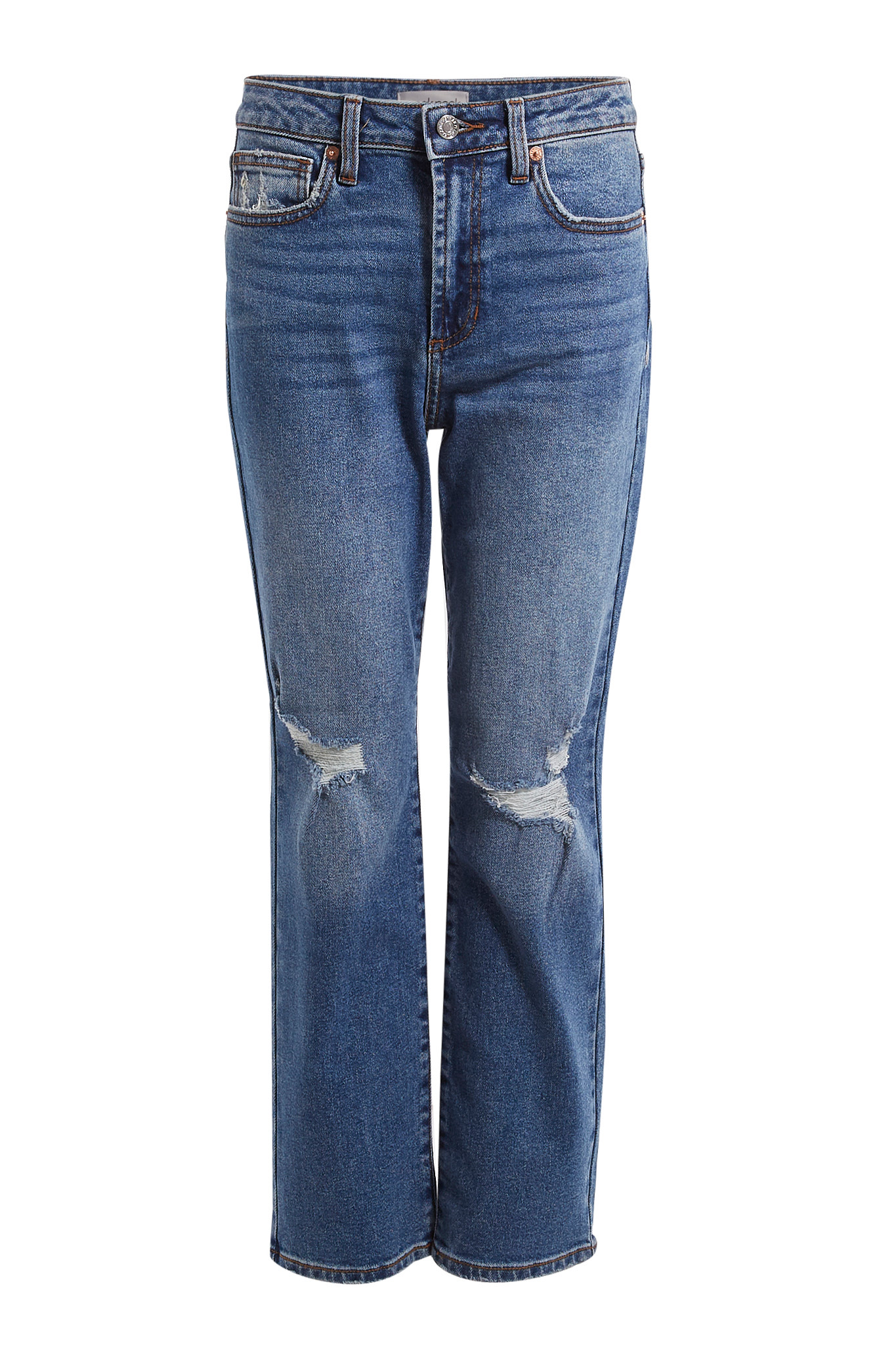 Sneak Peek High Rise Distressed Straight Jean