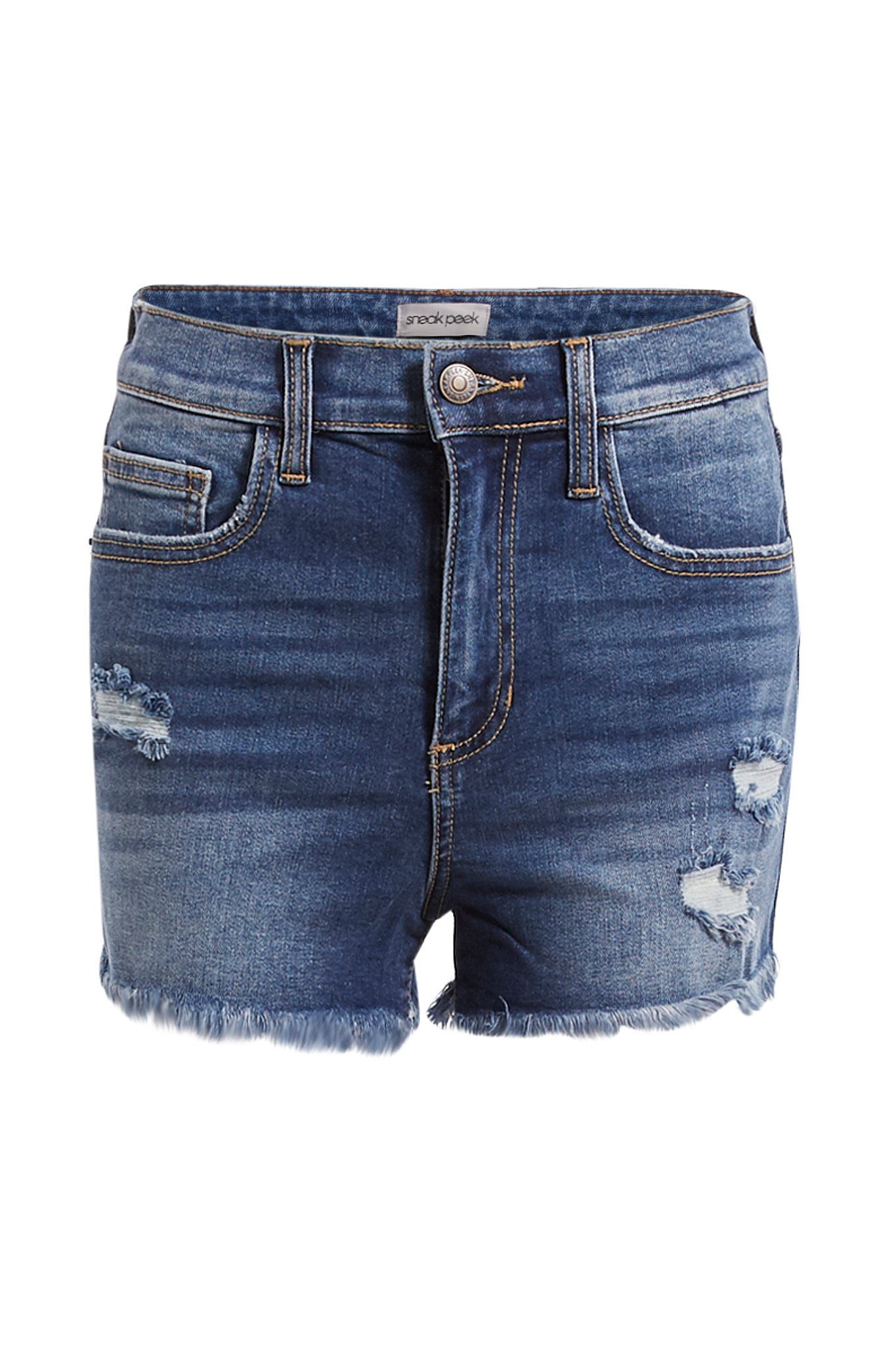 Sneak Peek High Rise Distressed Short