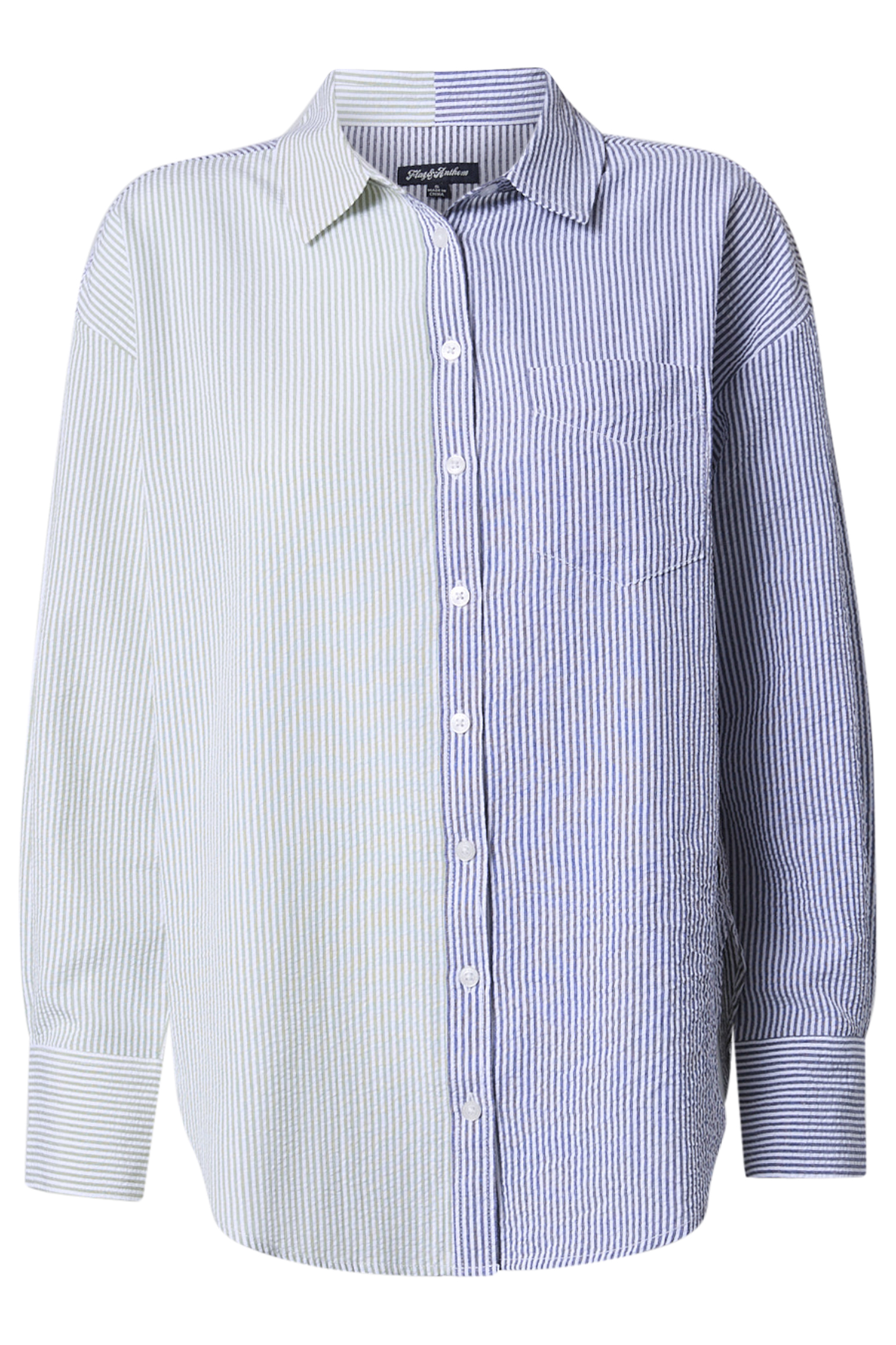 Color Block Long Sleeve Shirt