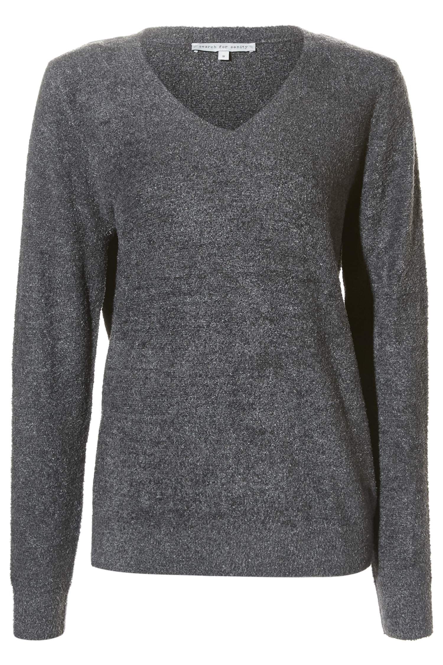 Feather Yarn V-Neck Sweater