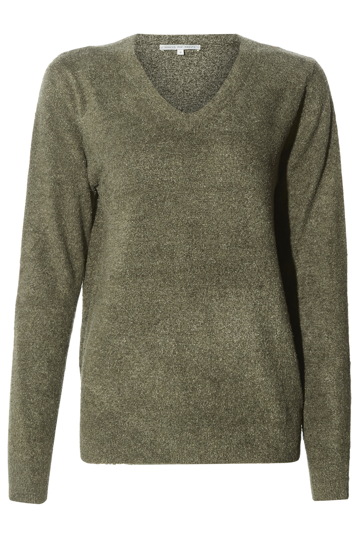 Feather Yarn V-Neck Sweater
