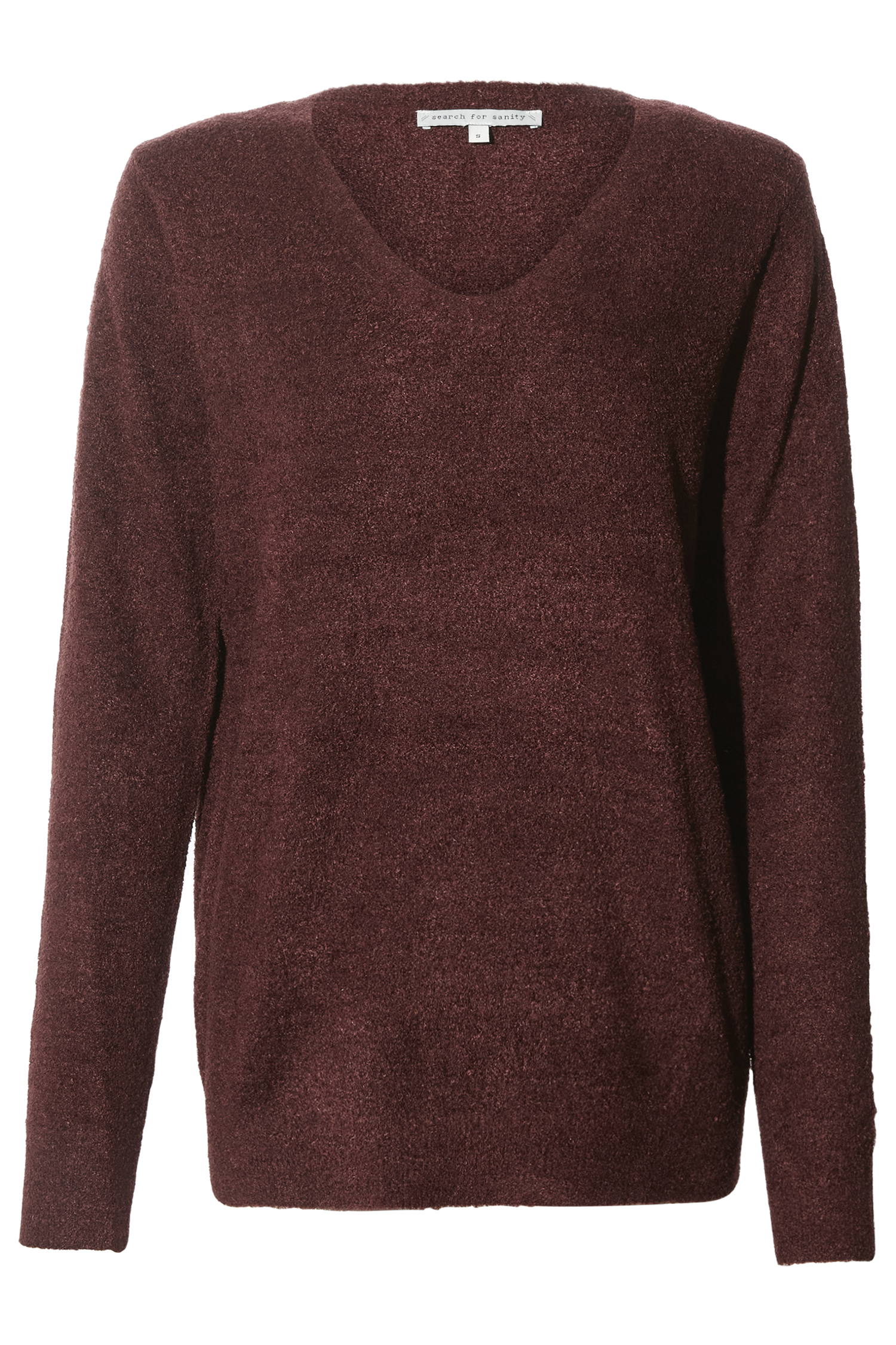 Feather Yarn V-Neck Sweater