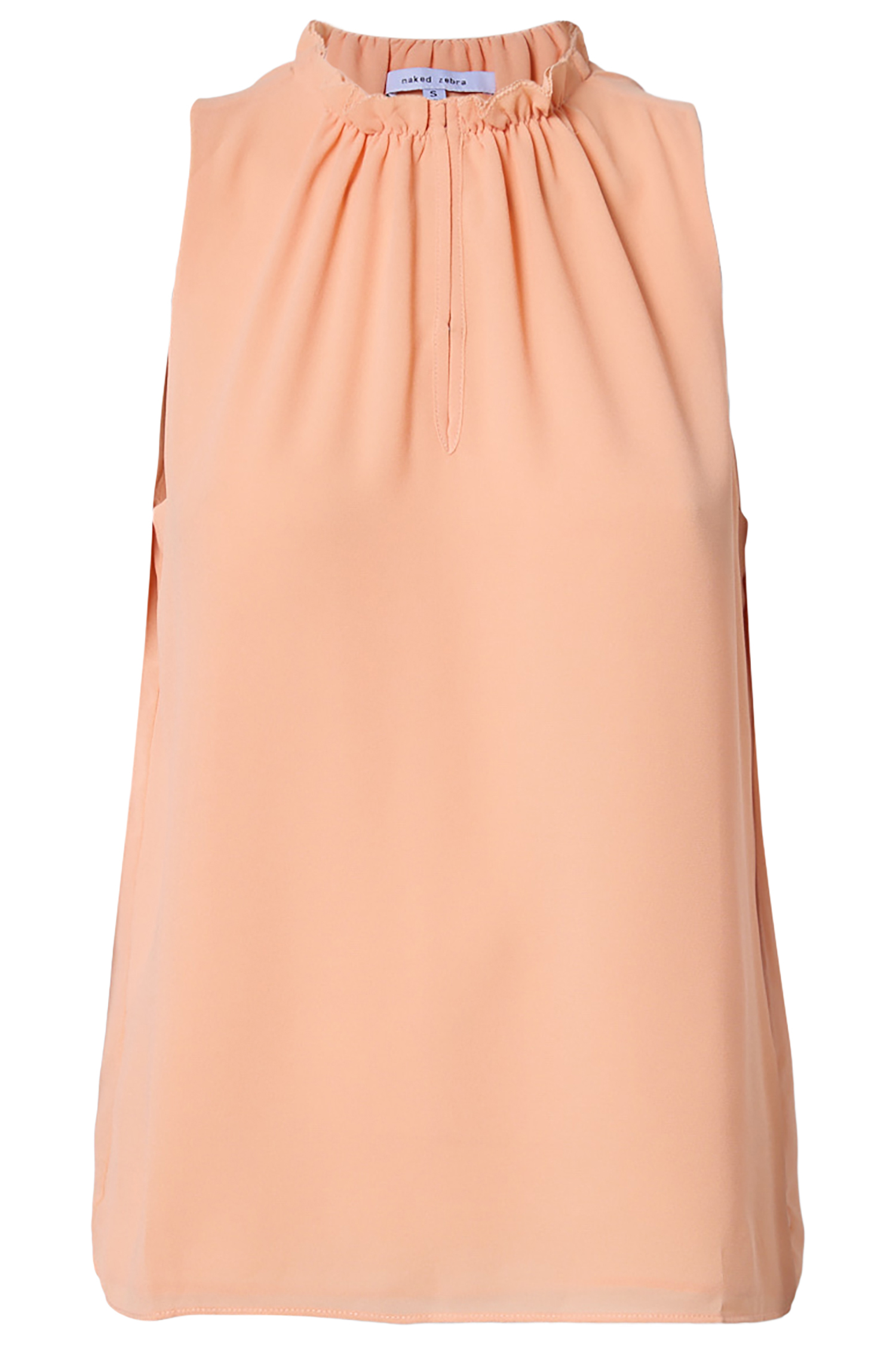 High Neck Open Front Blouse