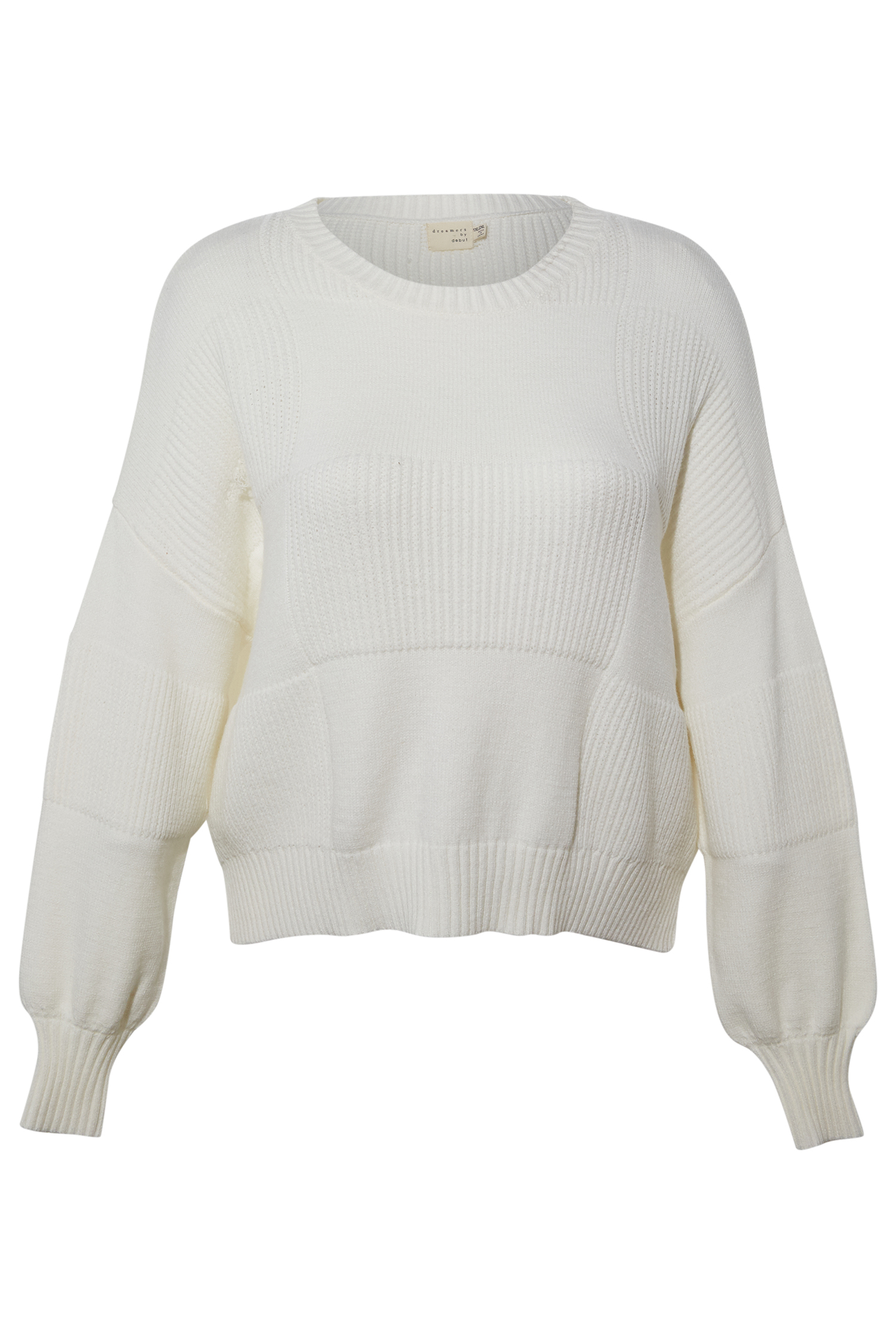 Rib Contrast Pullover Sweater