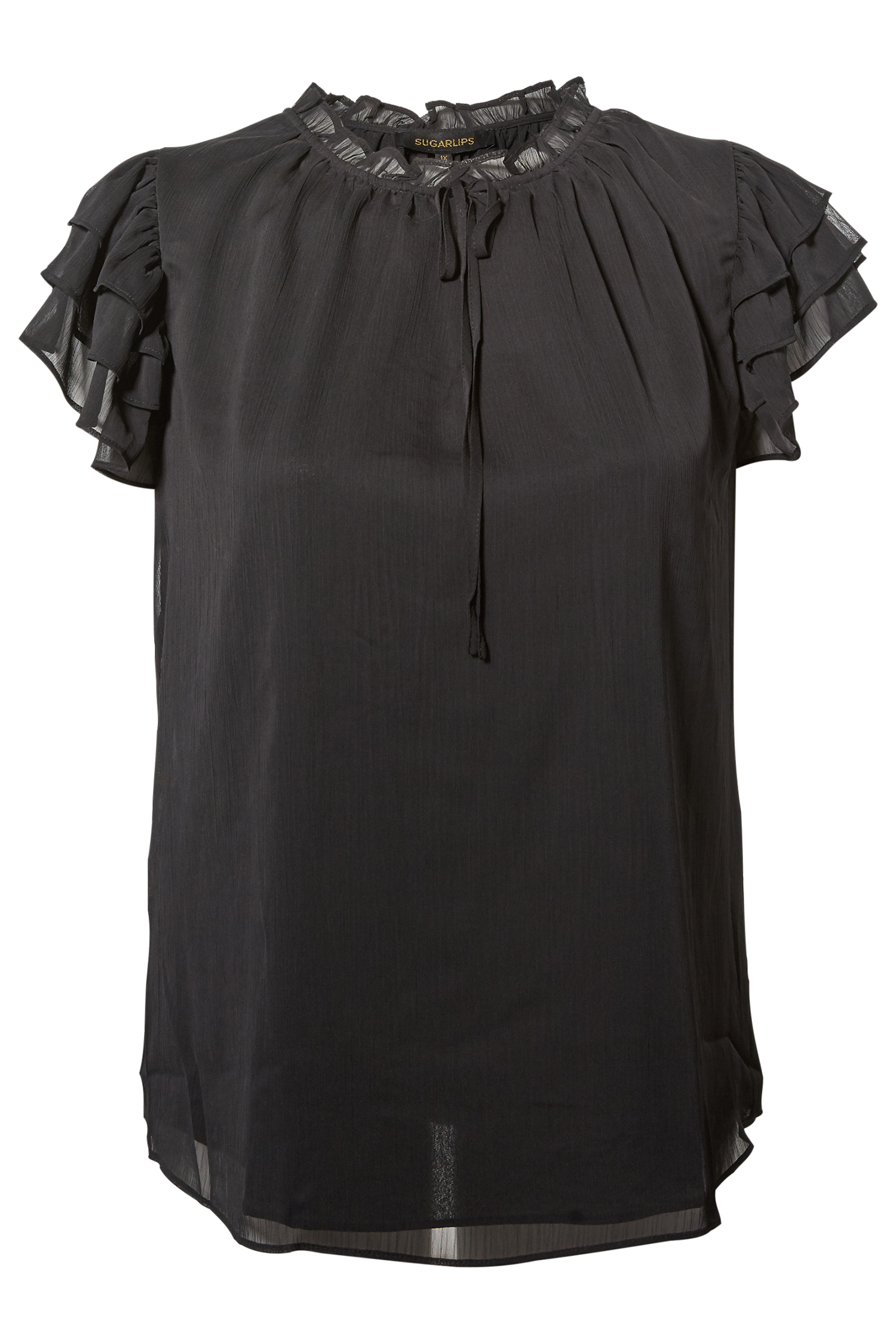 Layered Ruffle Sleeve Blouse