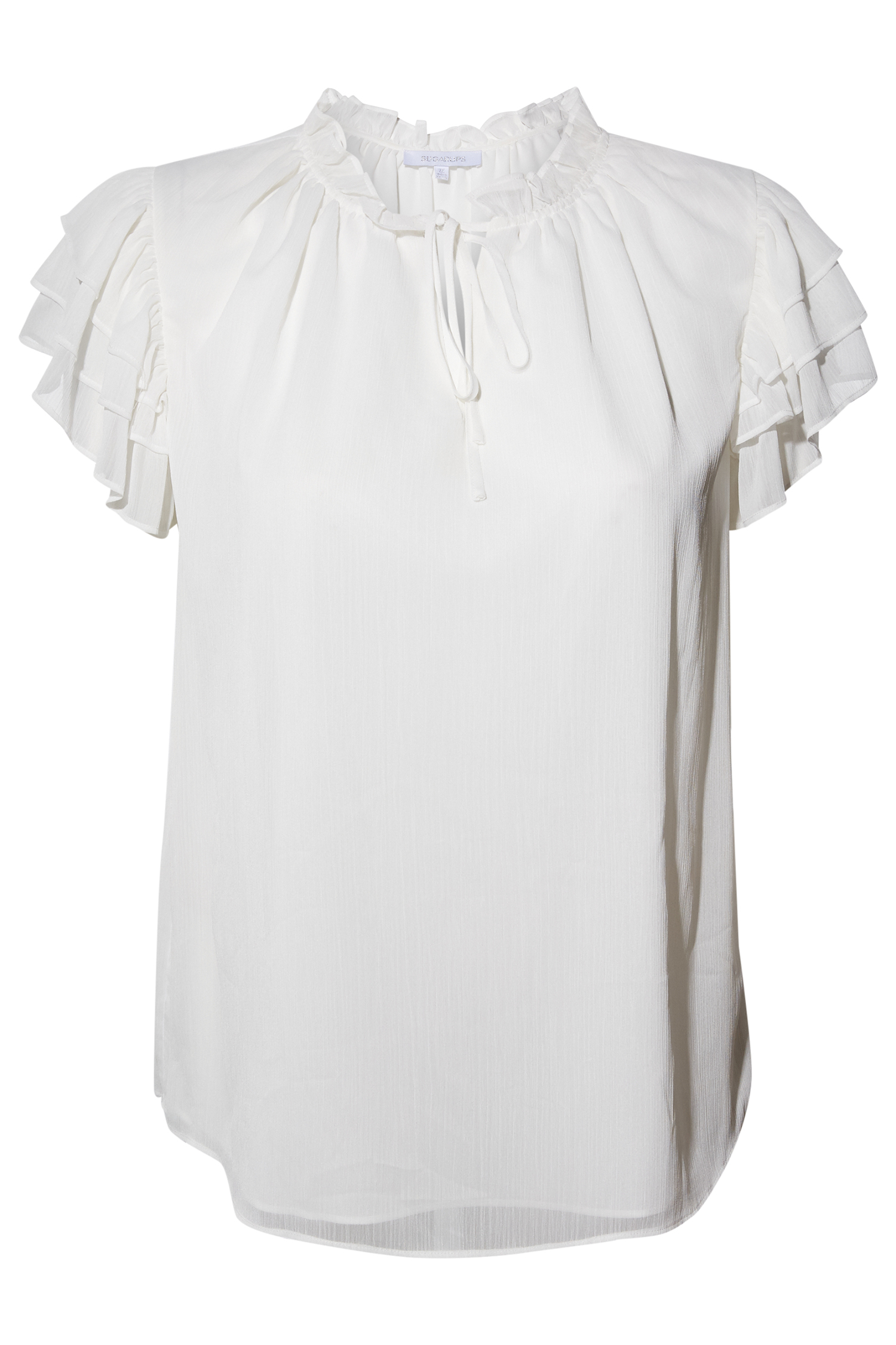 Layered Ruffle Sleeve Blouse