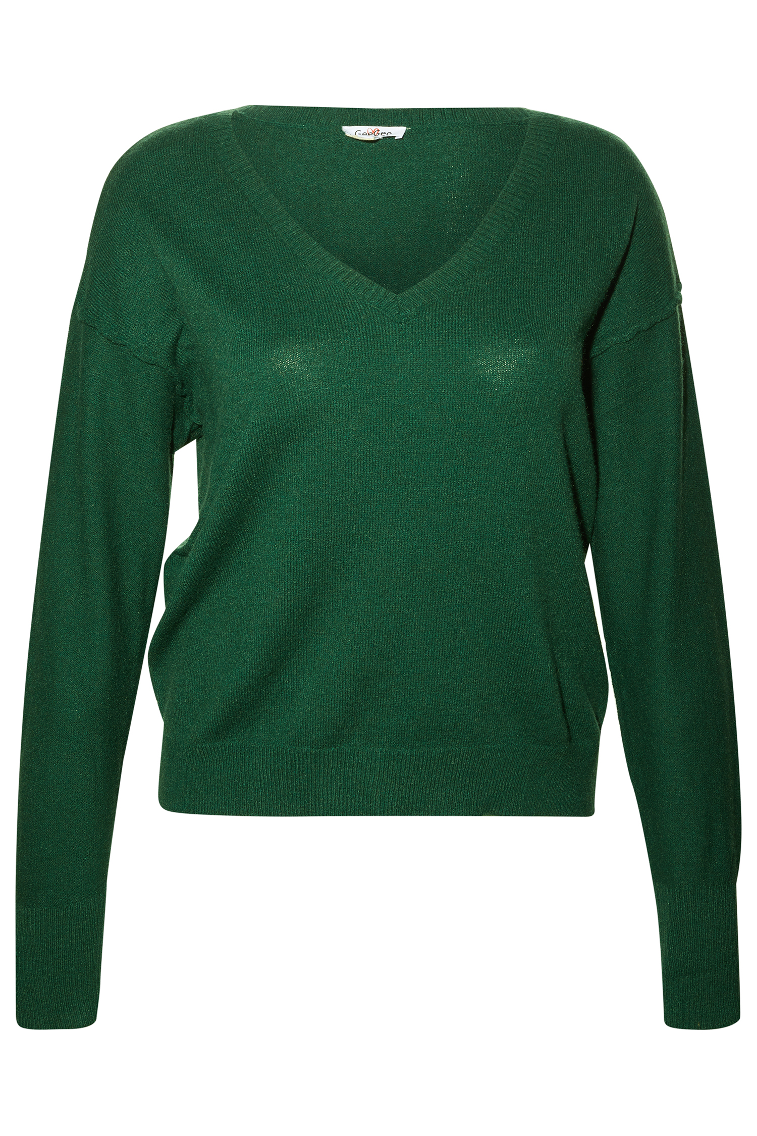 V-Neck Sweater with Exposed Seams