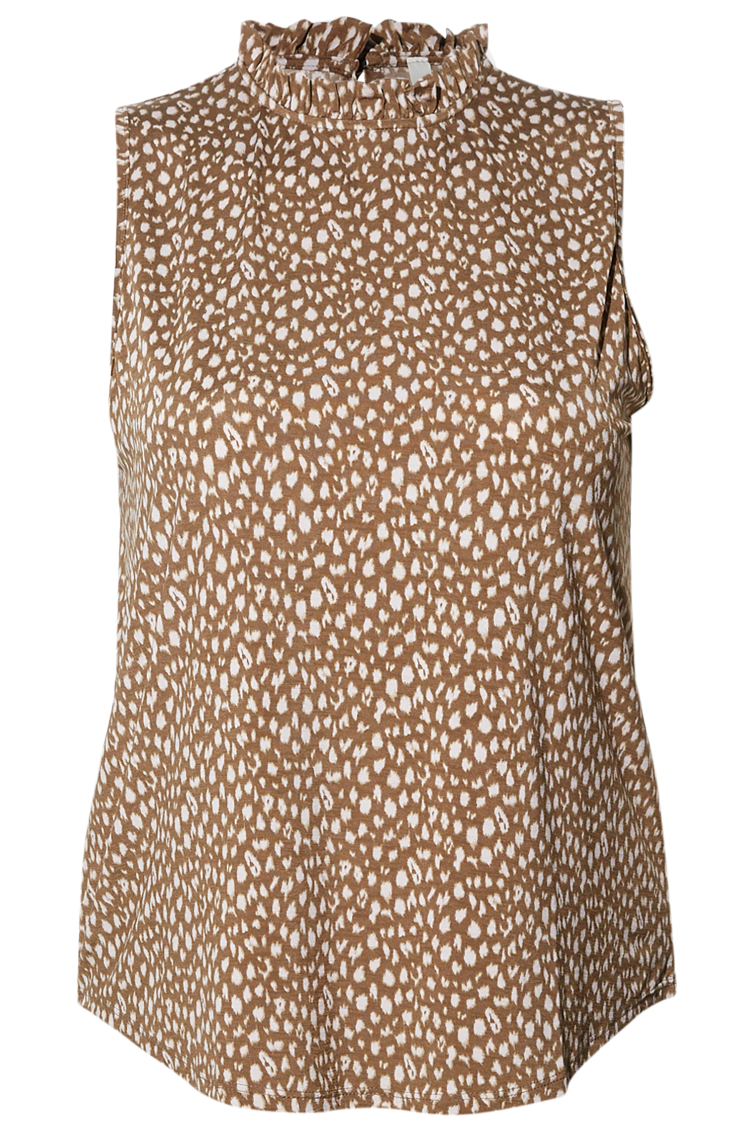 Ruffle Mock Neck Tank