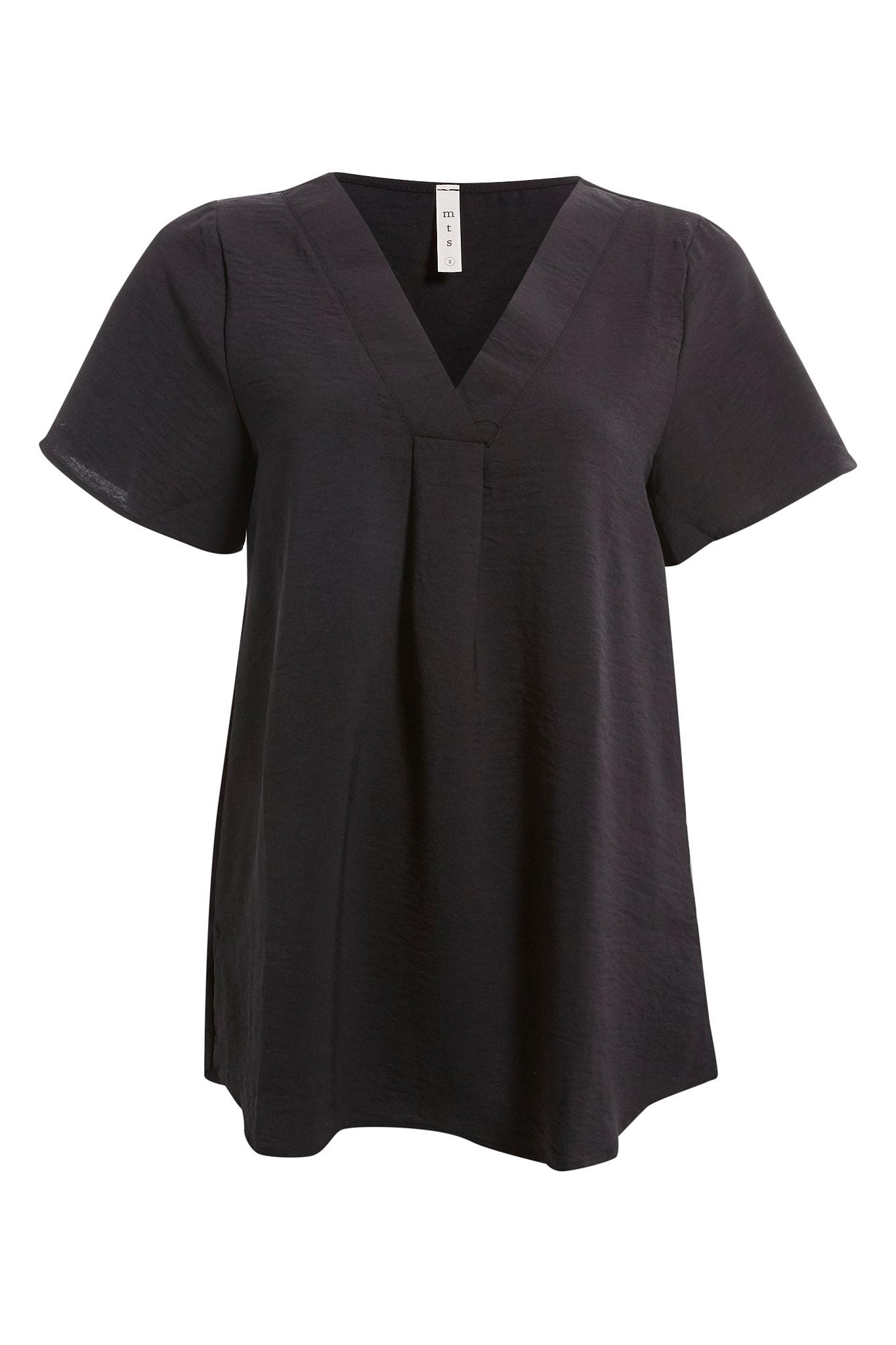 Front Pleat V Neck Top