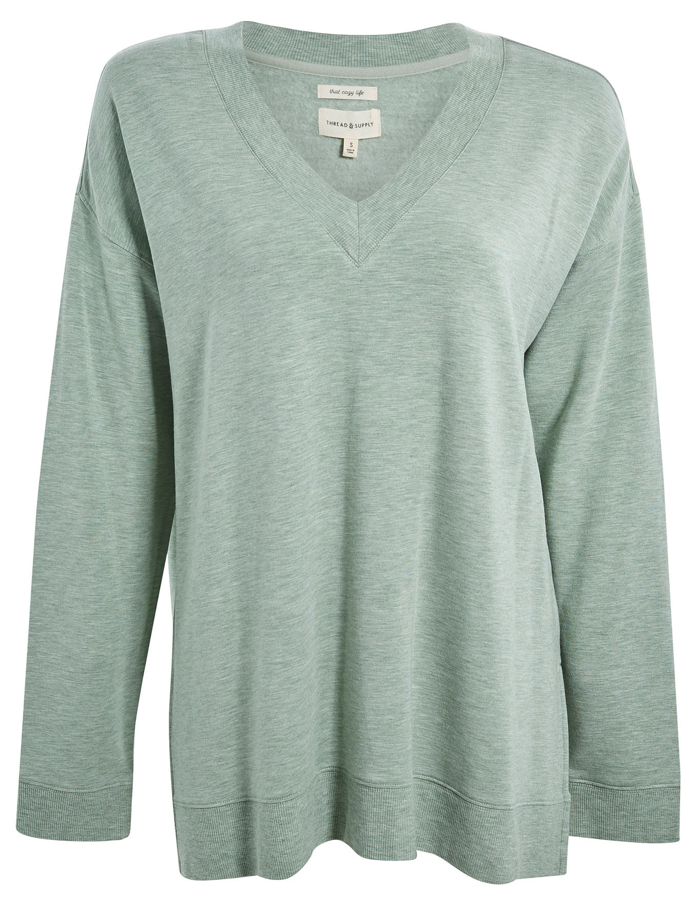 Thread & Supply Oversized V-Neck Lounge Top