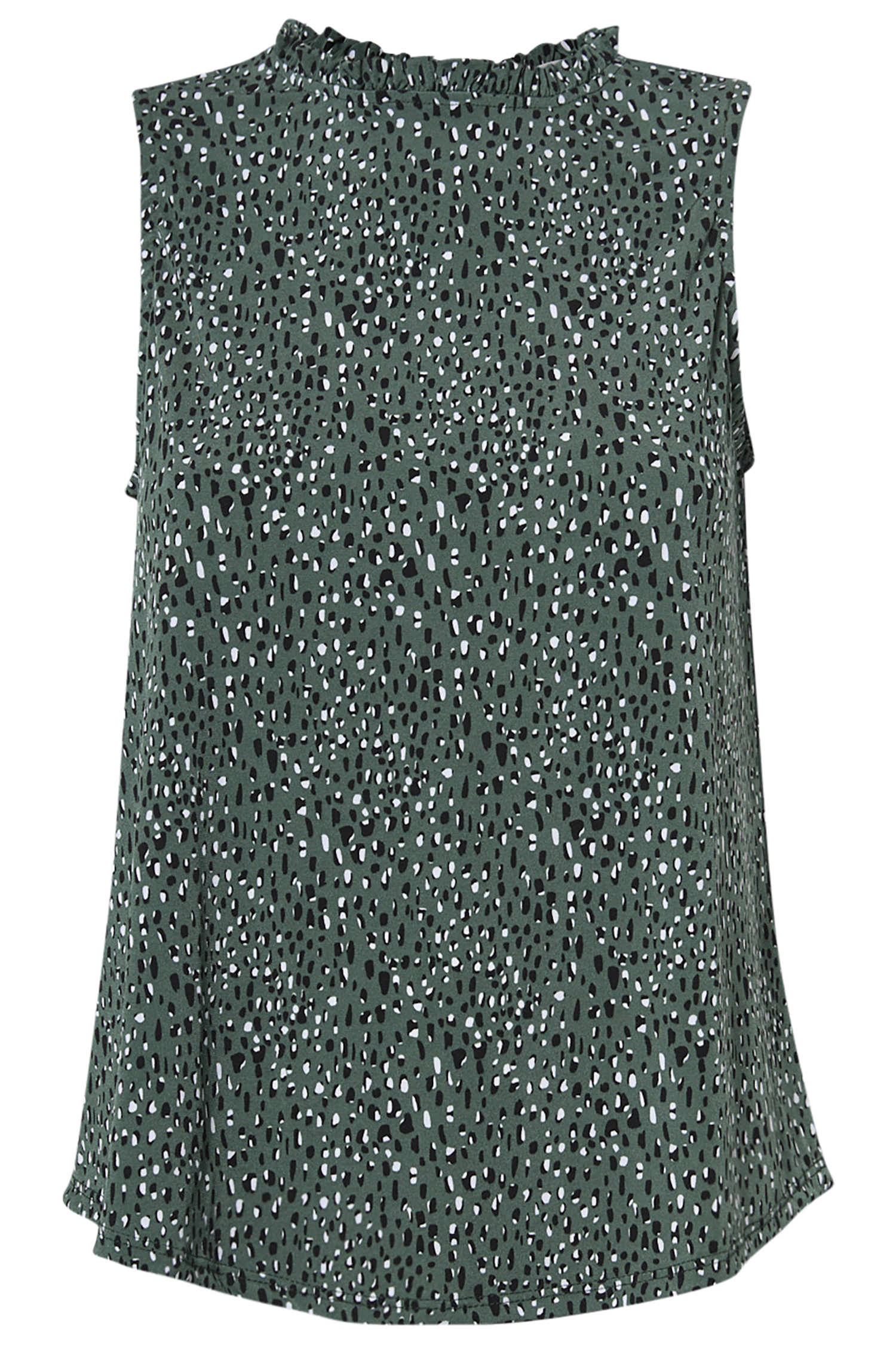 Ruffled Mock Neck Tank