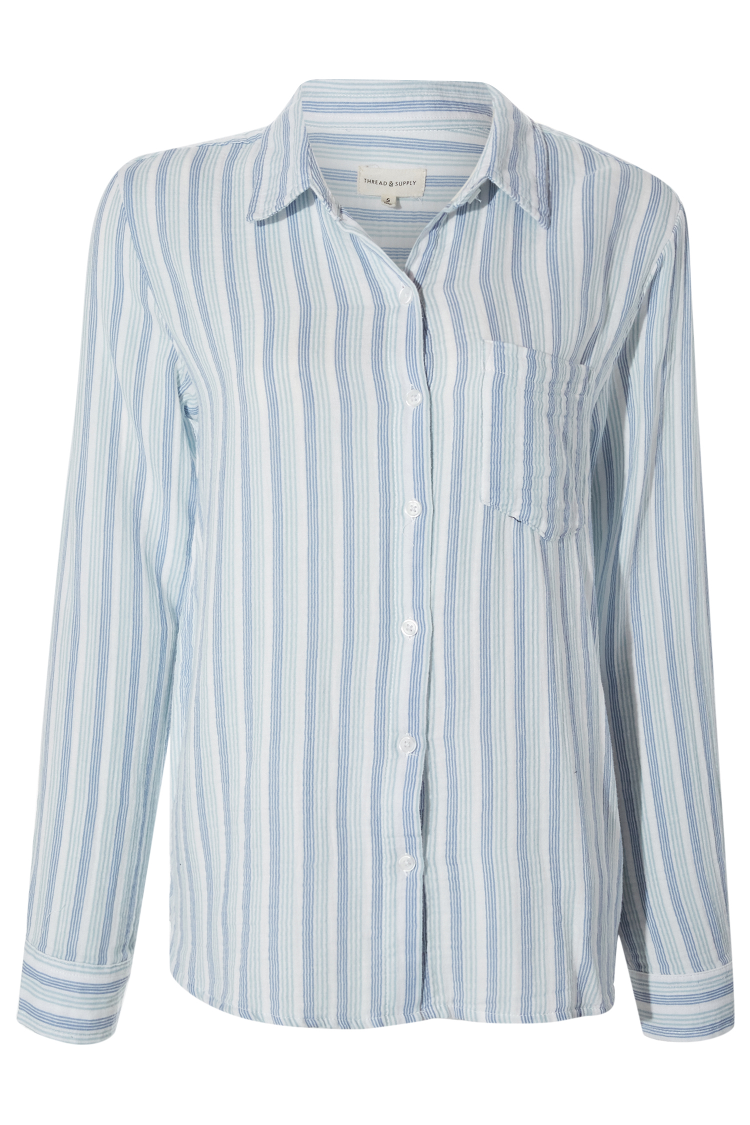 Thread & Supply Light Weight Button Front Top