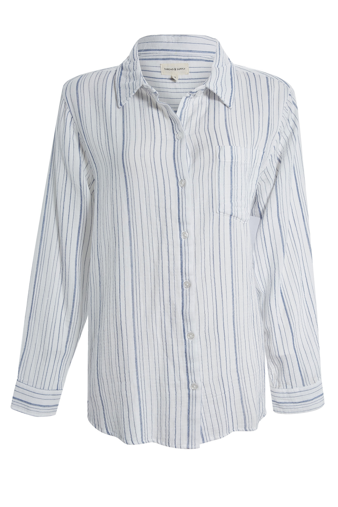 Thread & Supply Striped Button Up Shirt