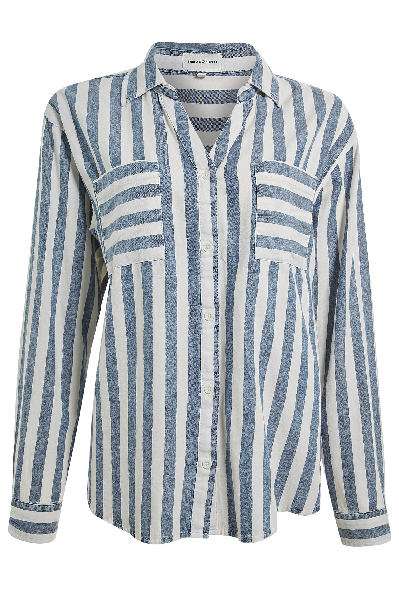 Thread & Supply Striped Button Front
