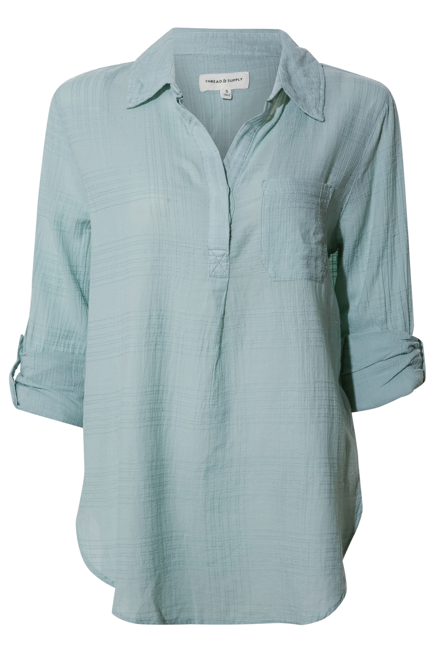 Thread & Supply Cuffed Sleeve Shirt