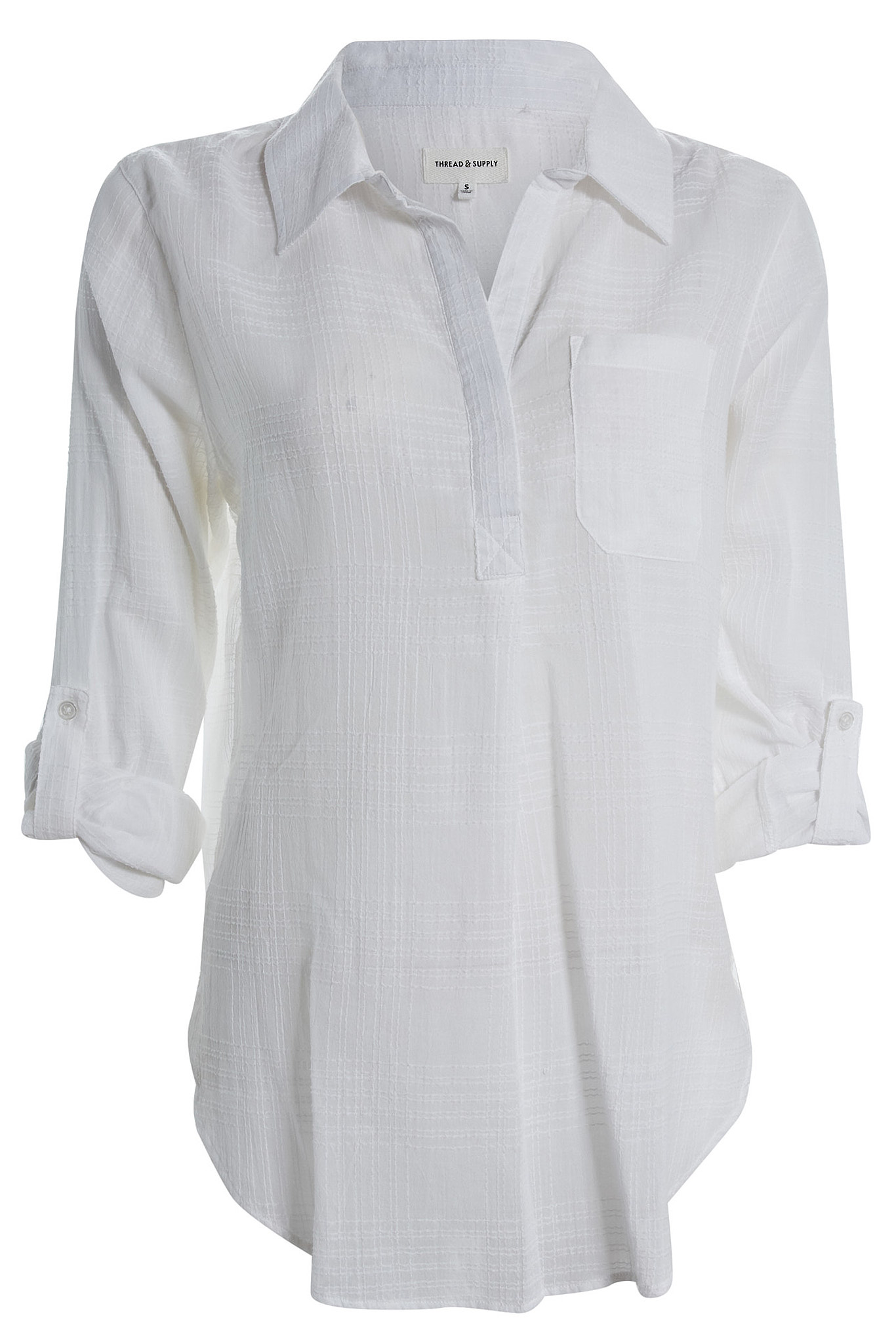 Thread & Supply Cuffed Sleeve Shirt