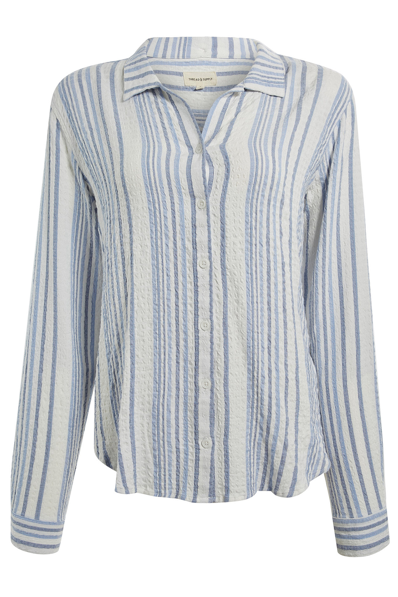 Thread & Supply Button Up Stripe Top