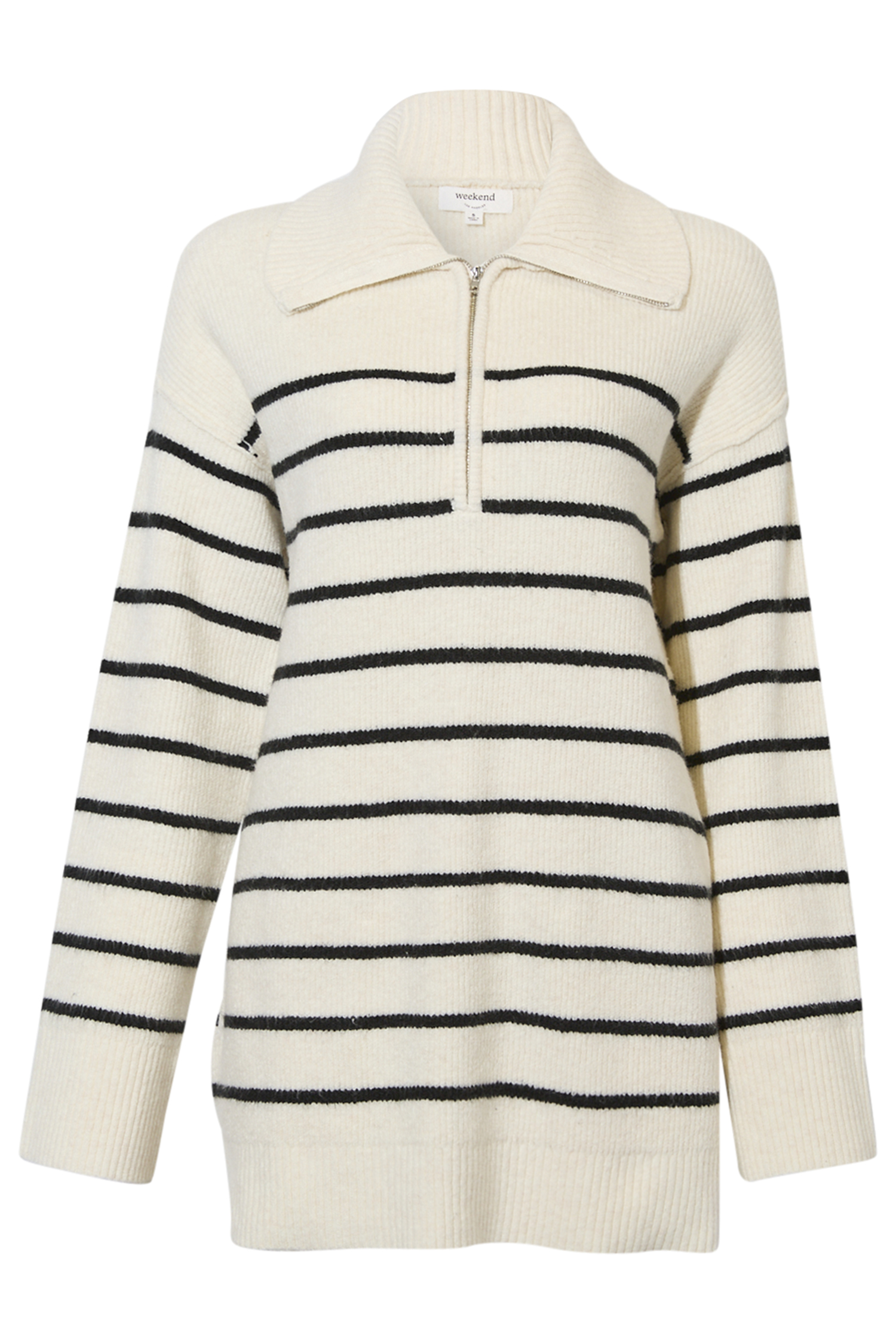 Half Zip Striped Sweater