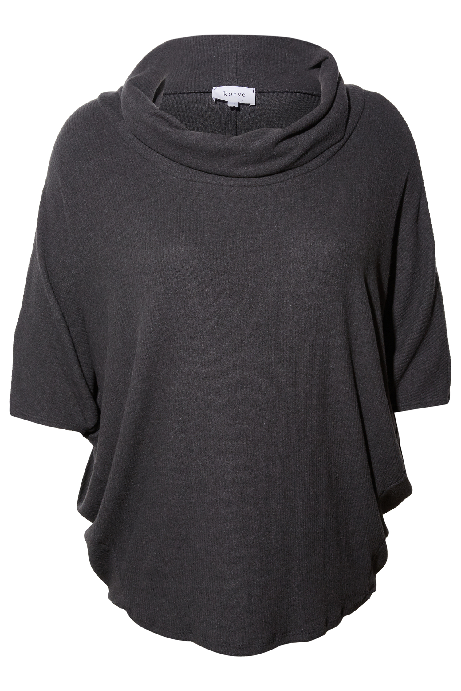 Cowl Neck 3/4 Sleeve Brushed Top