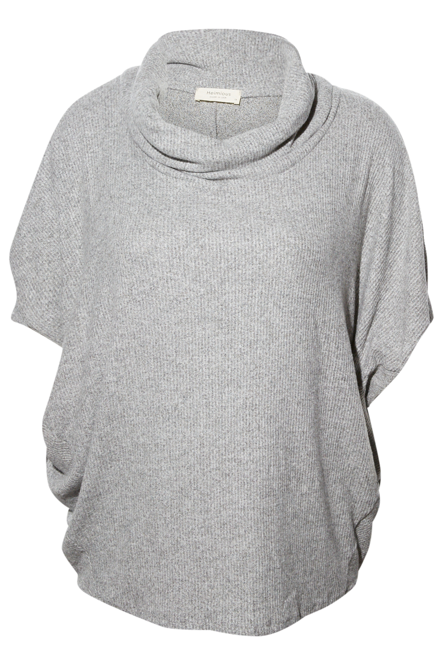 Cowl Neck 3/4 Sleeve Brushed Top