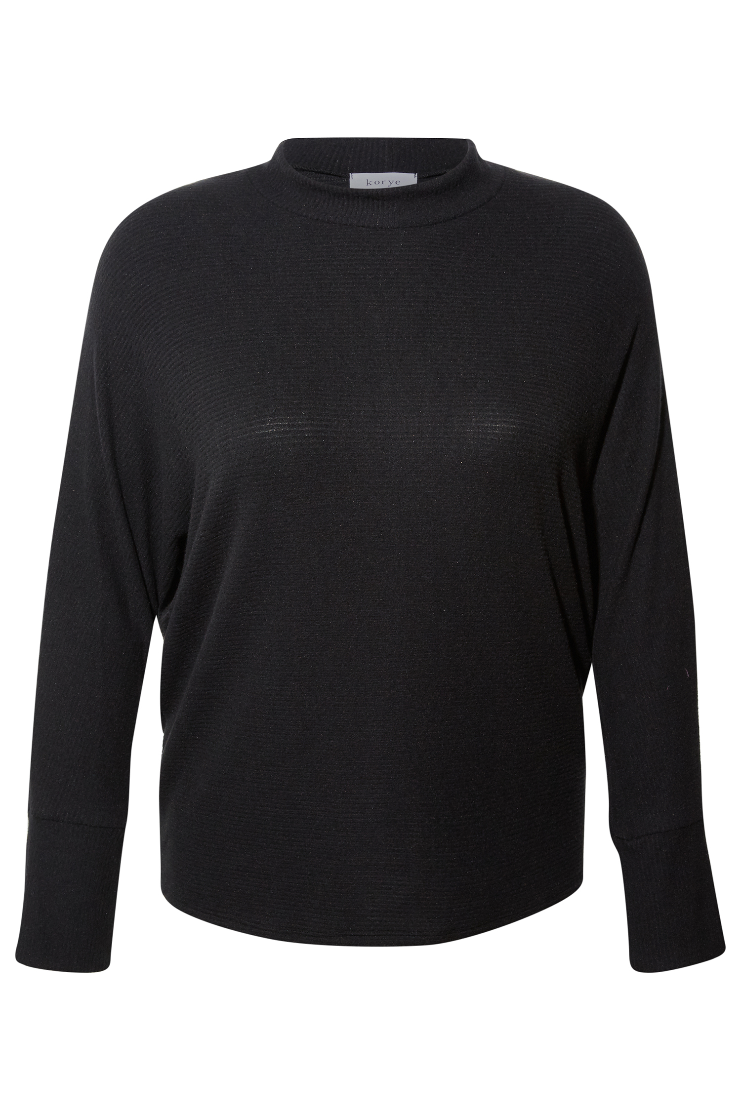 Mock Neck Brushed Ribbed Top
