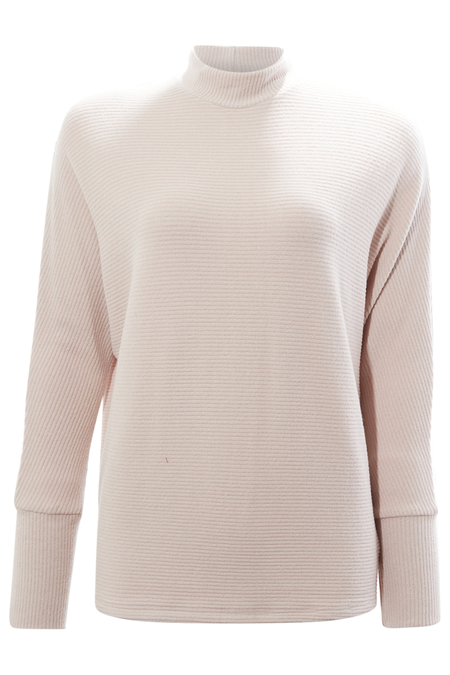 Mock Neck Brushed Ribbed Top