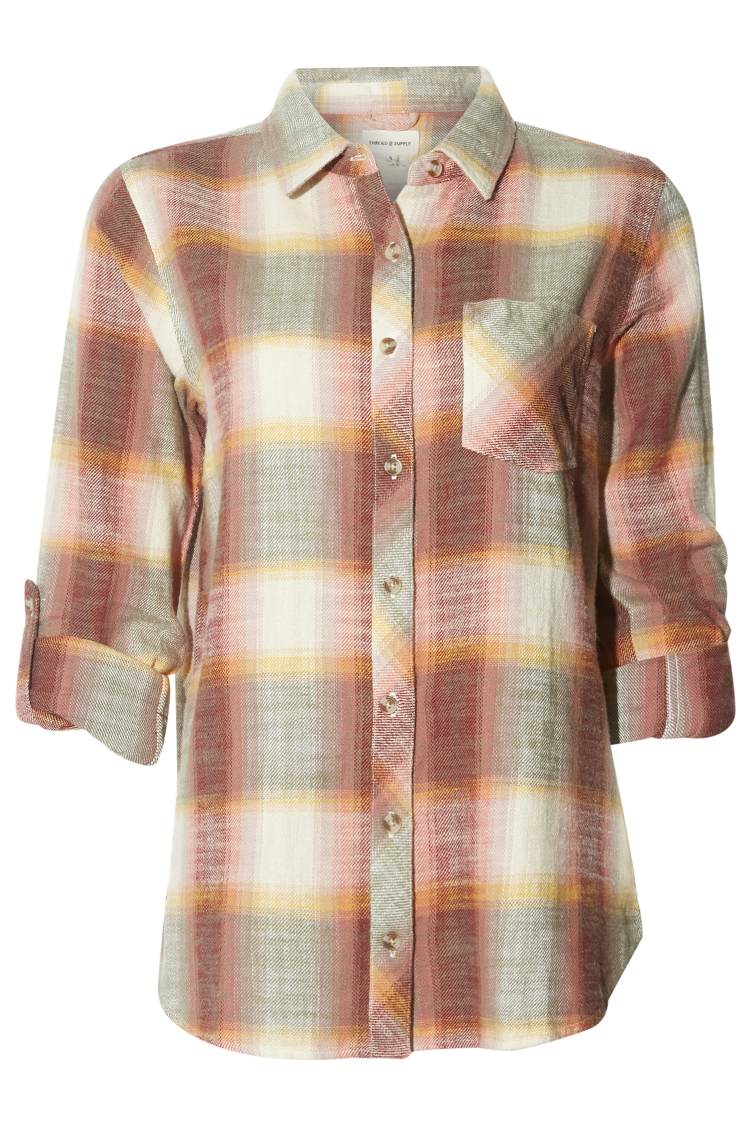 Thread & Supply Plaid Button Up Top