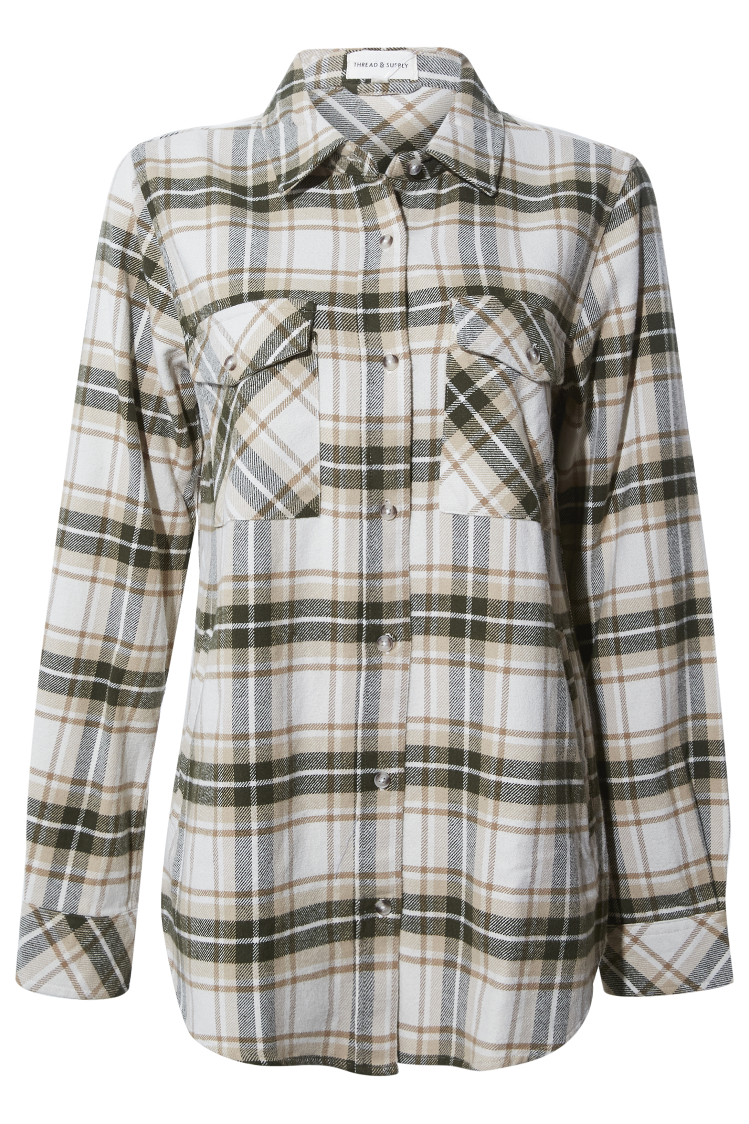 Thread & Supply Plaid Button Up Top