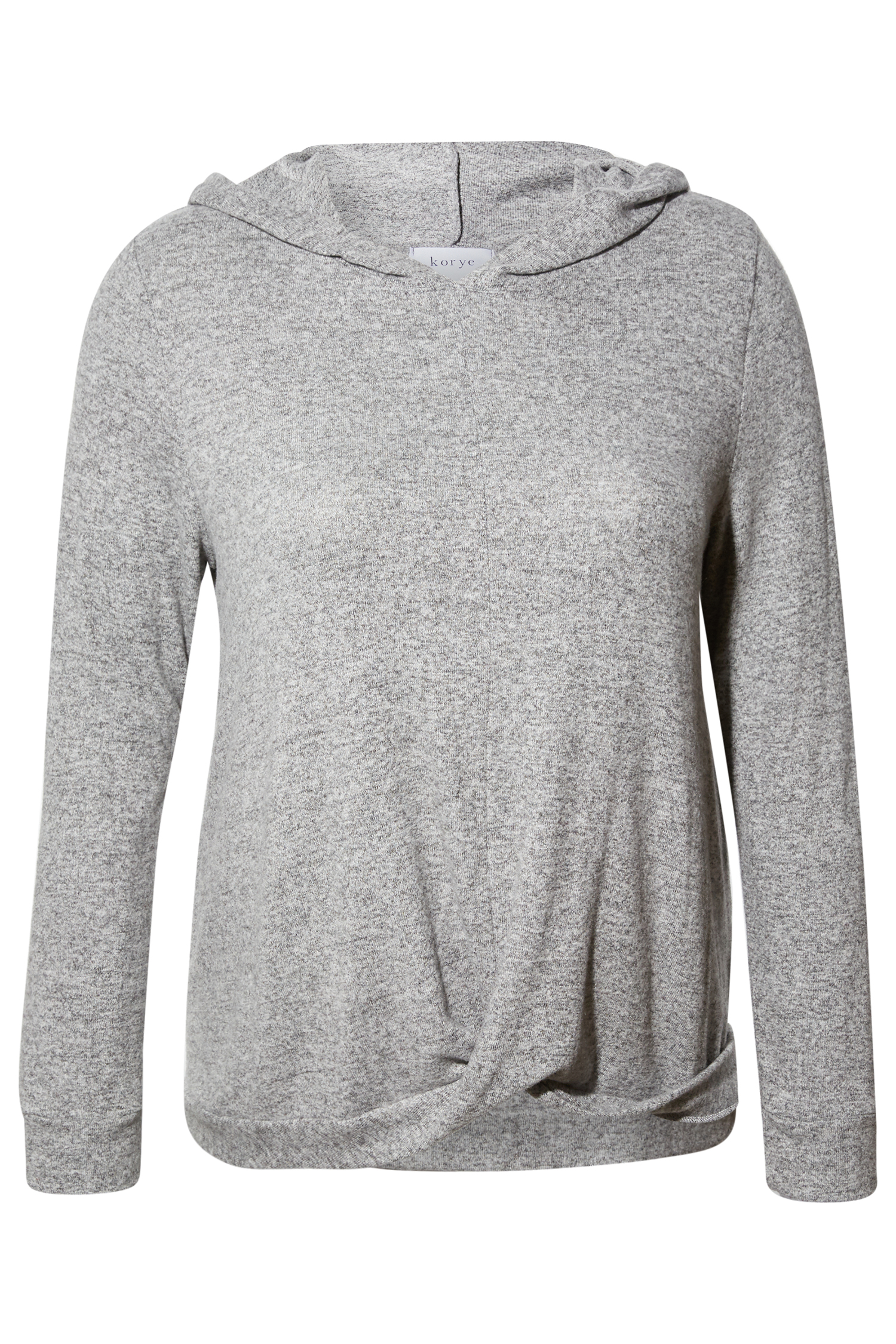 Brushed Tie Front Pullover